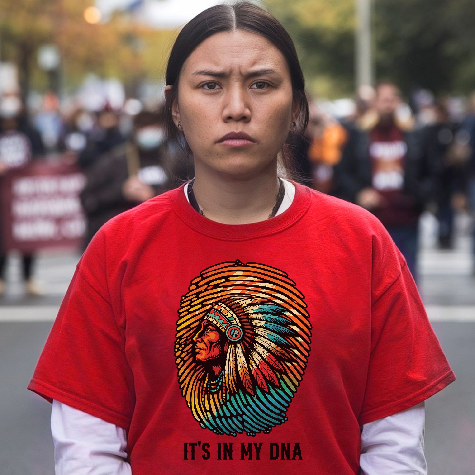 Native American Chief 'It's In My DNA' Unisex T-shirt/T-shirt V-Neck/Hoodie/Sweatshirt