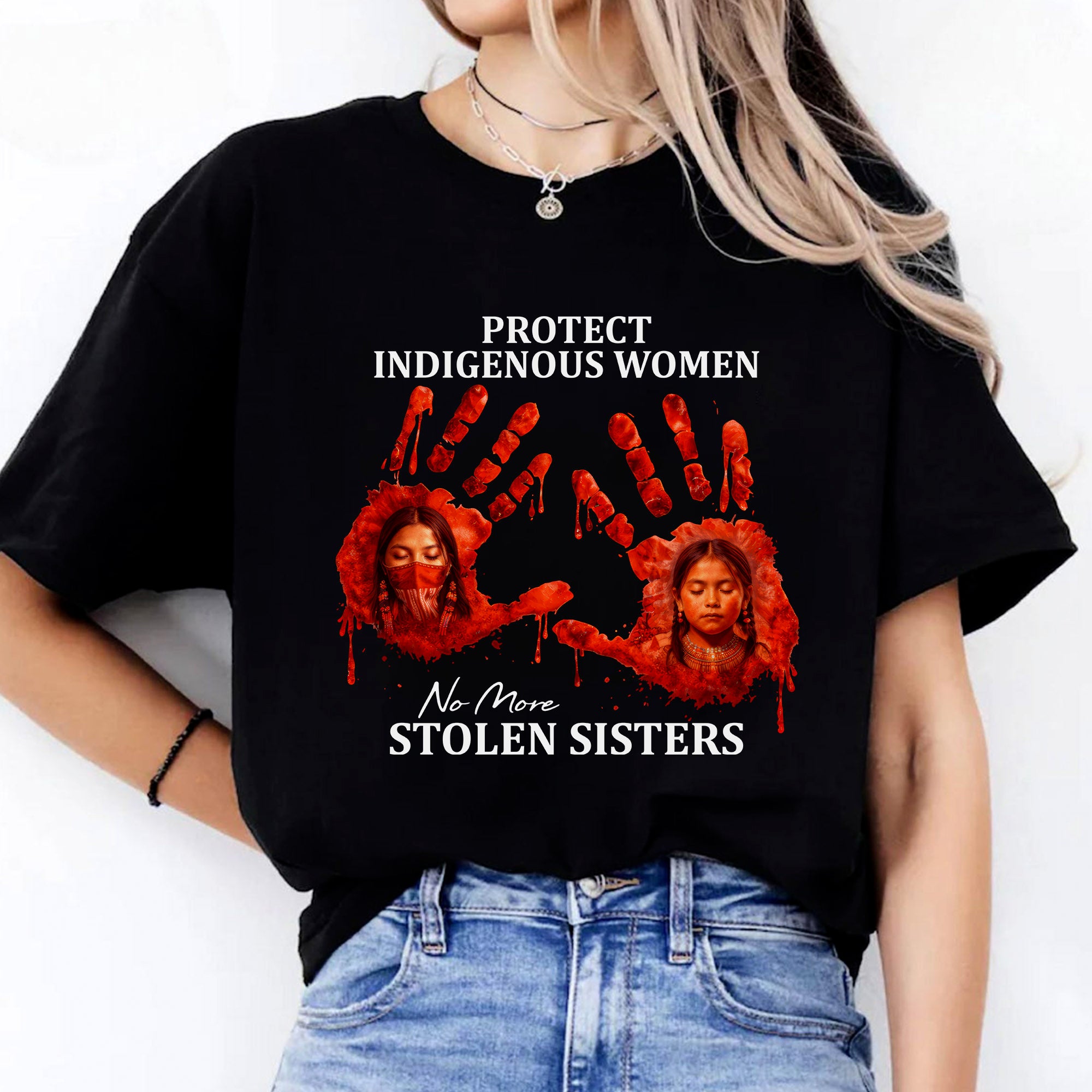 Protect Indigenous Women Shirt - No More Stolen Sisters Unisex T-shirt/T-shirt V-Neck/Hoodie/Sweatshirt