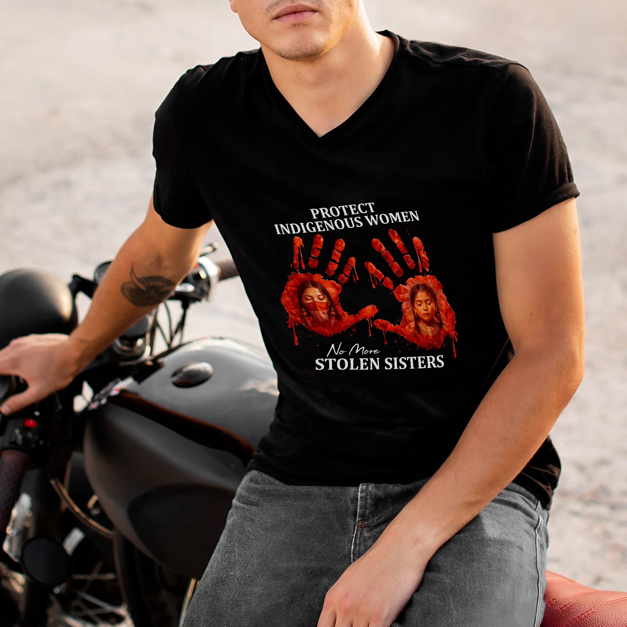 Protect Indigenous Women Shirt - No More Stolen Sisters Unisex T-shirt/T-shirt V-Neck/Hoodie/Sweatshirt
