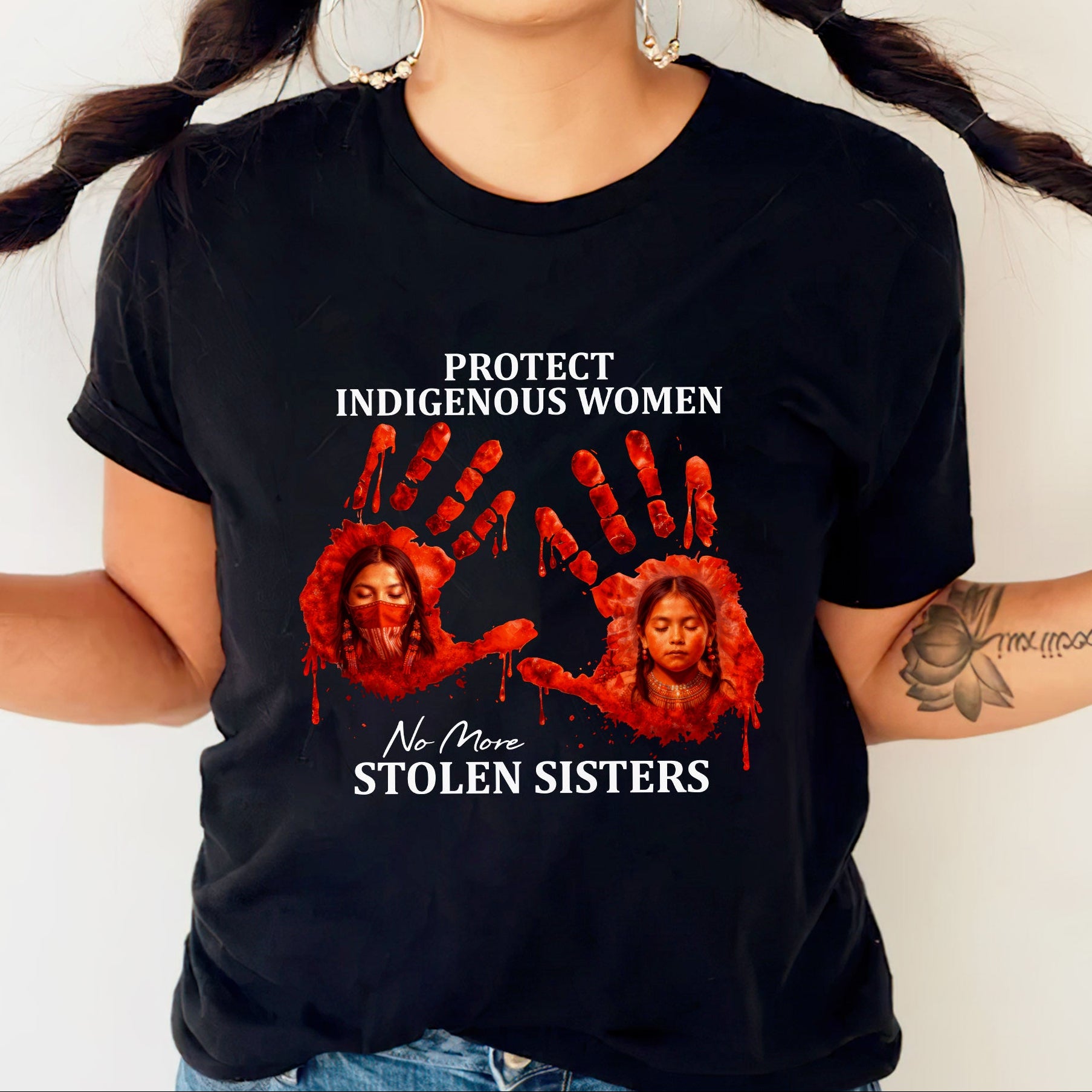 Protect Indigenous Women Shirt - No More Stolen Sisters Unisex T-shirt/T-shirt V-Neck/Hoodie/Sweatshirt