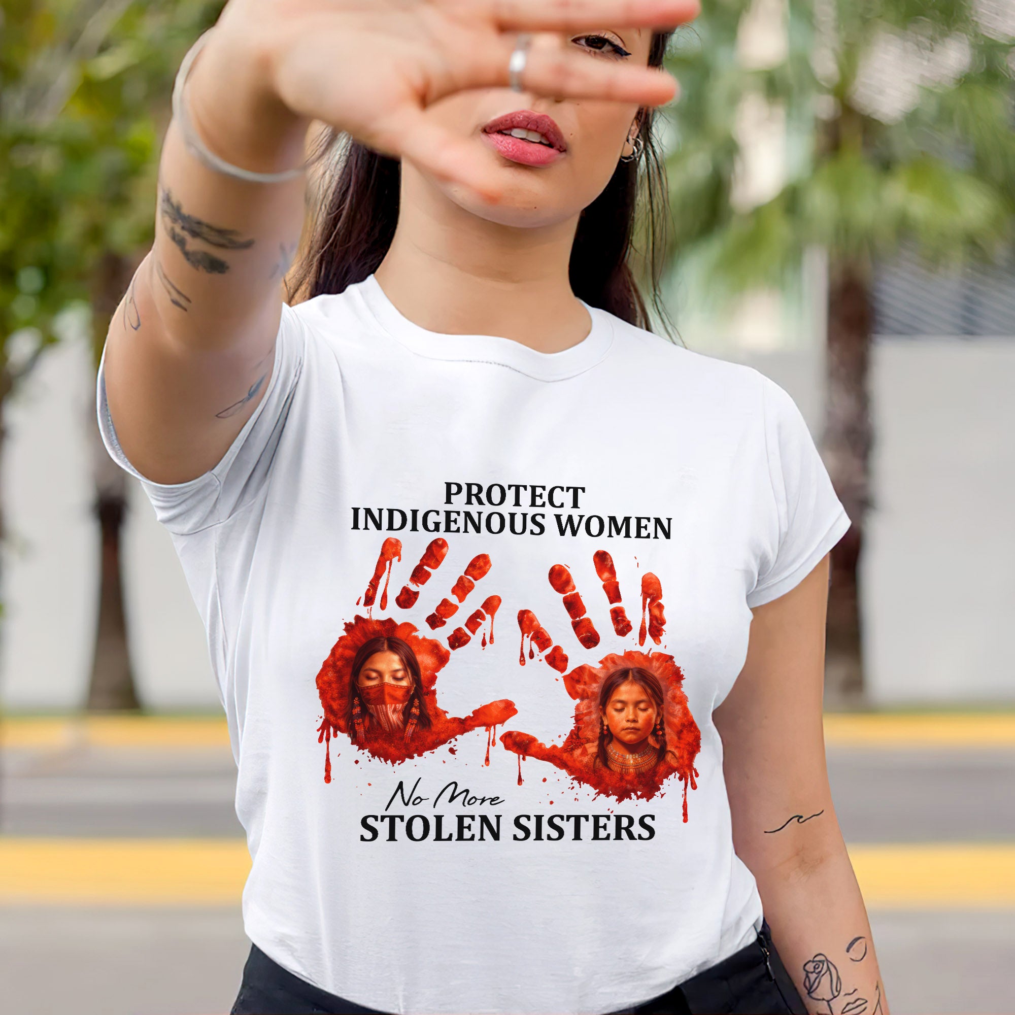 Protect Indigenous Women Shirt - No More Stolen Sisters Unisex T-shirt/T-shirt V-Neck/Hoodie/Sweatshirt
