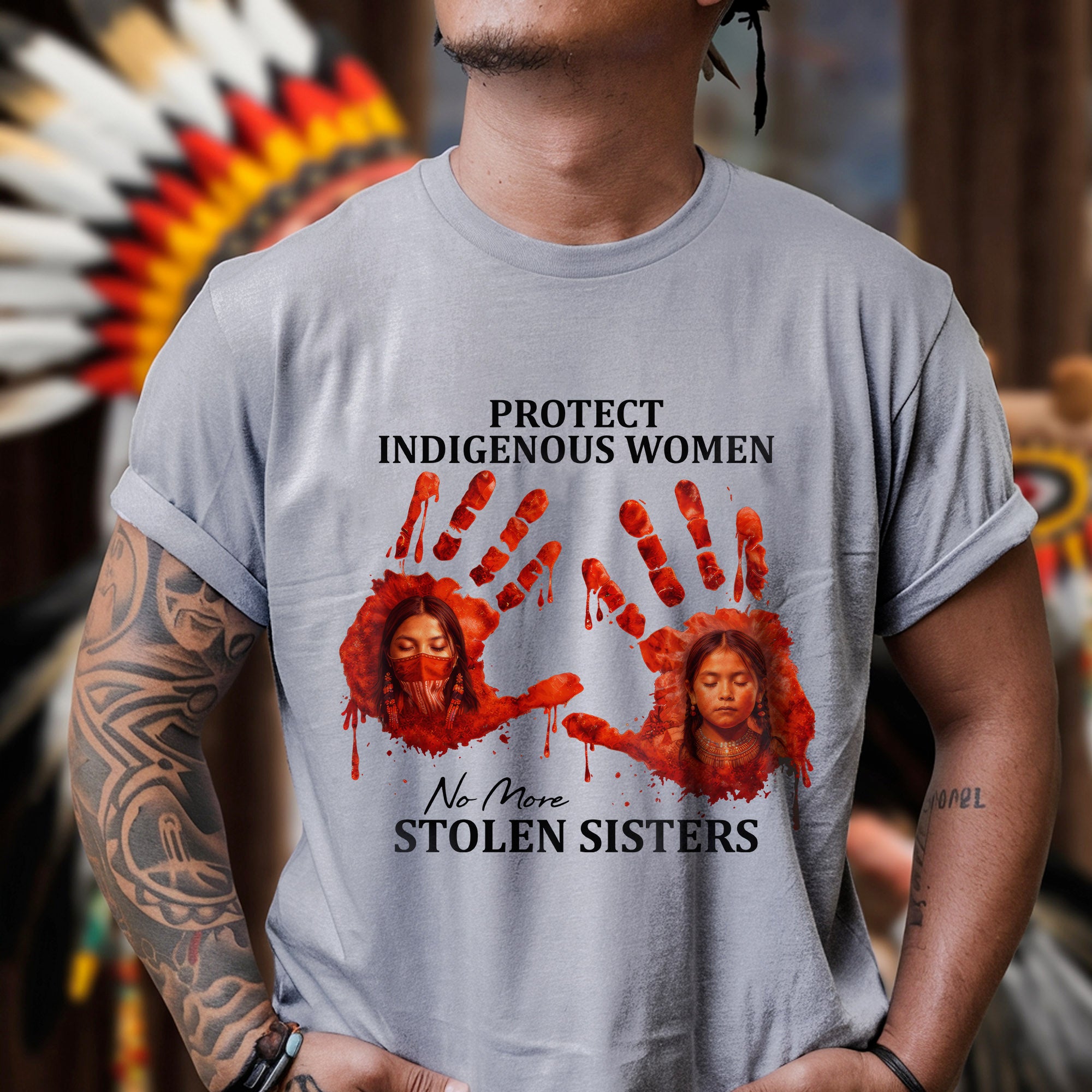 Protect Indigenous Women Shirt - No More Stolen Sisters Unisex T-shirt/T-shirt V-Neck/Hoodie/Sweatshirt