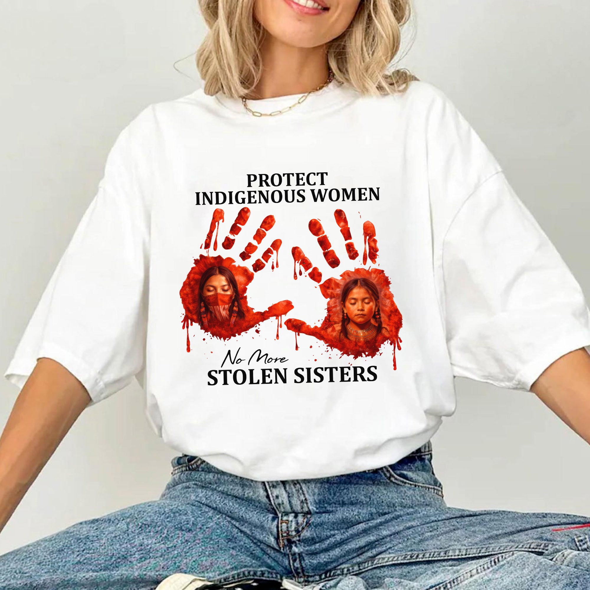 Protect Indigenous Women Shirt - No More Stolen Sisters Unisex T-shirt/T-shirt V-Neck/Hoodie/Sweatshirt