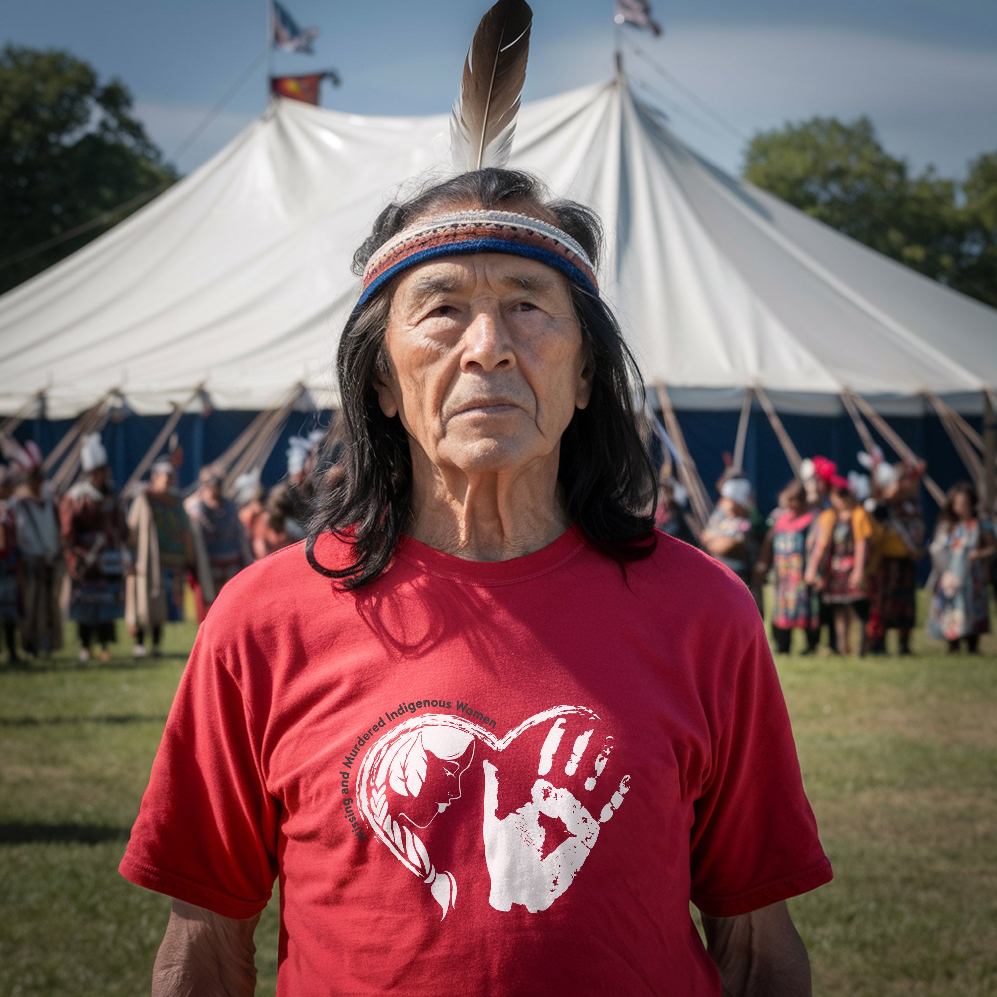 Heart Red Hand Missing and Murdered Indigenous Women Awareness Unisex T-shirt/T-shirt V-Neck/Hoodie/Sweatshirt