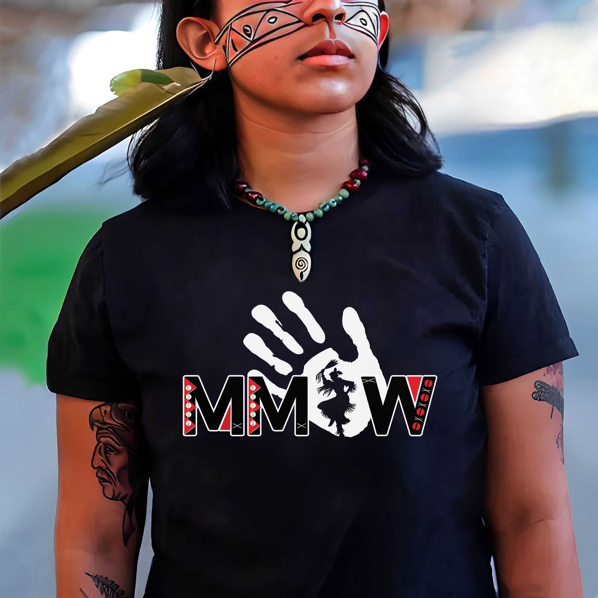 MMIW Red Handprint Awareness - Support Missing Indigenous Women Unisex T-shirt/T-shirt V-Neck/Hoodie/Sweatshirt