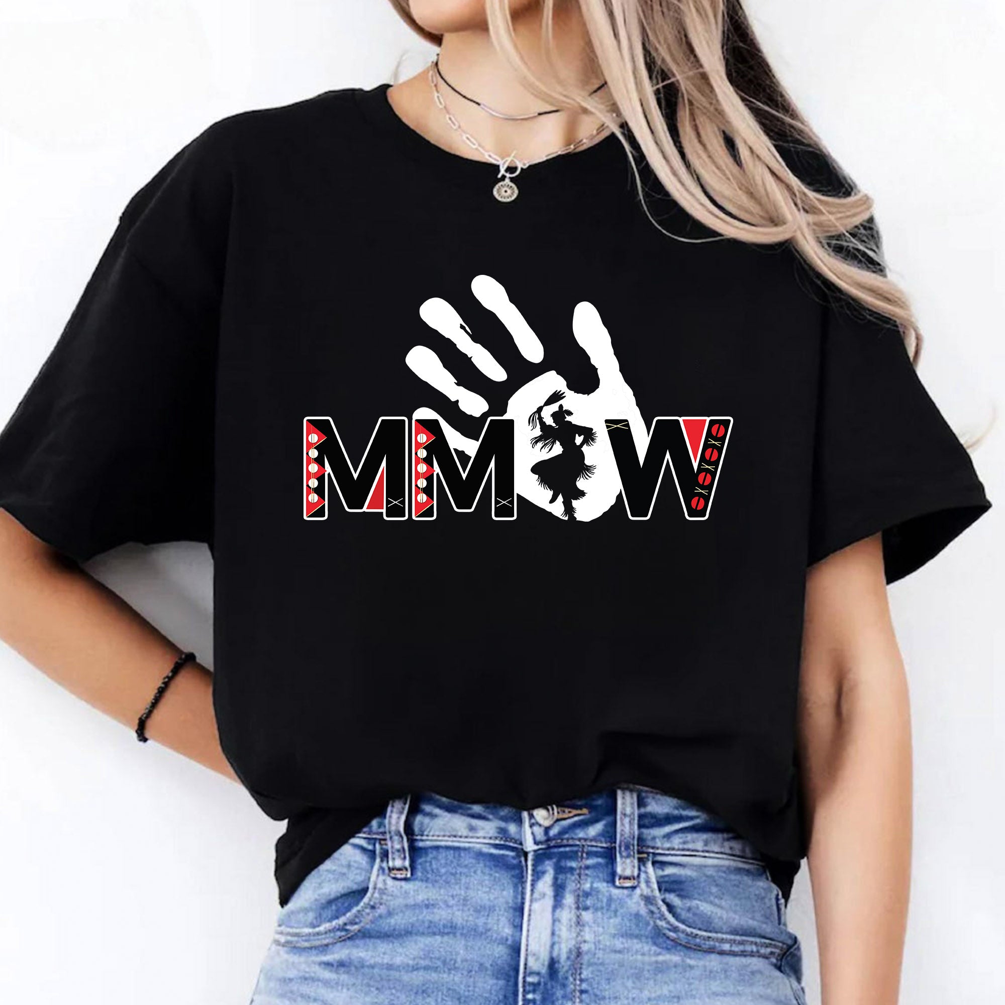 MMIW Red Handprint Awareness - Support Missing Indigenous Women Unisex T-shirt/T-shirt V-Neck/Hoodie/Sweatshirt