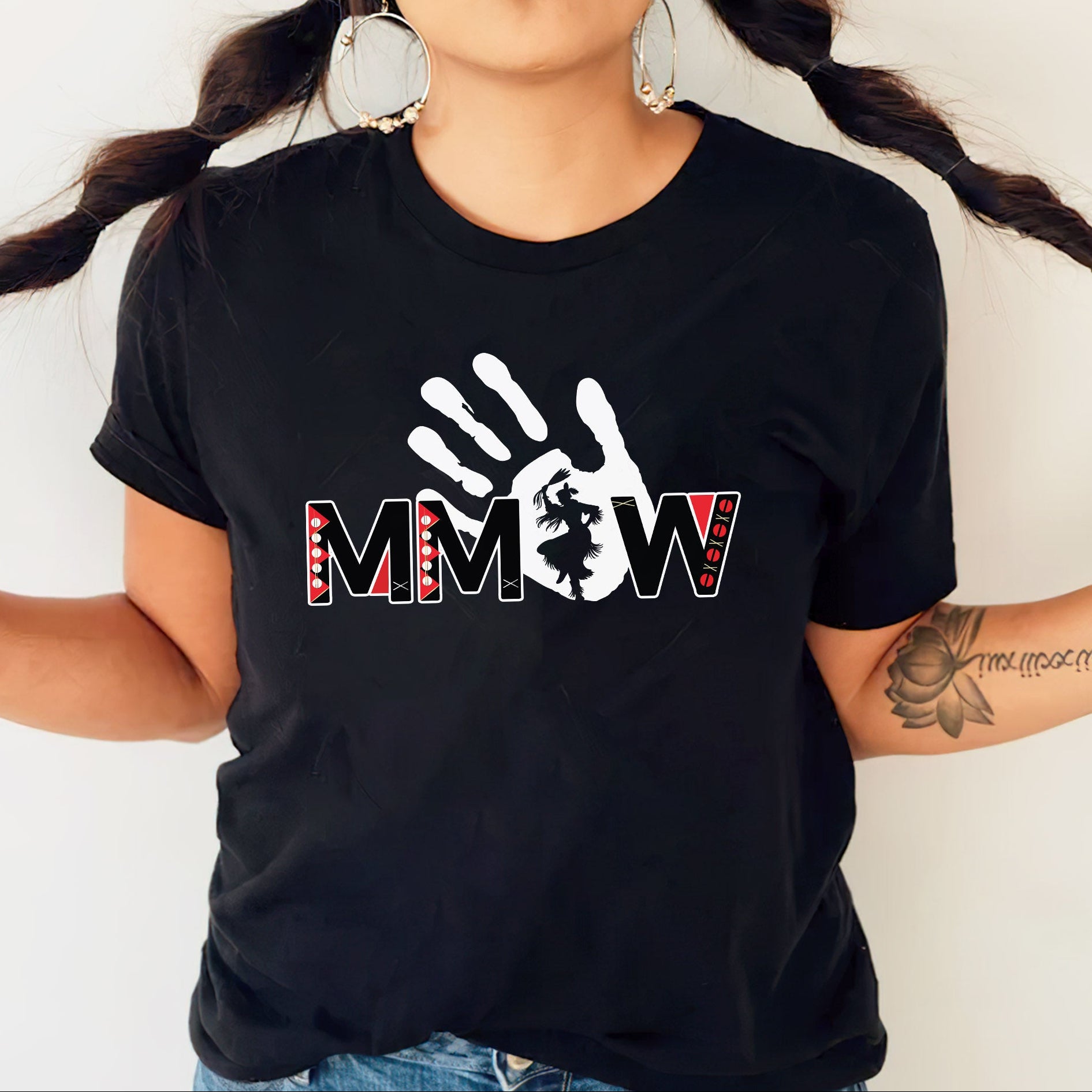 MMIW Red Handprint Awareness - Support Missing Indigenous Women Unisex T-shirt/T-shirt V-Neck/Hoodie/Sweatshirt