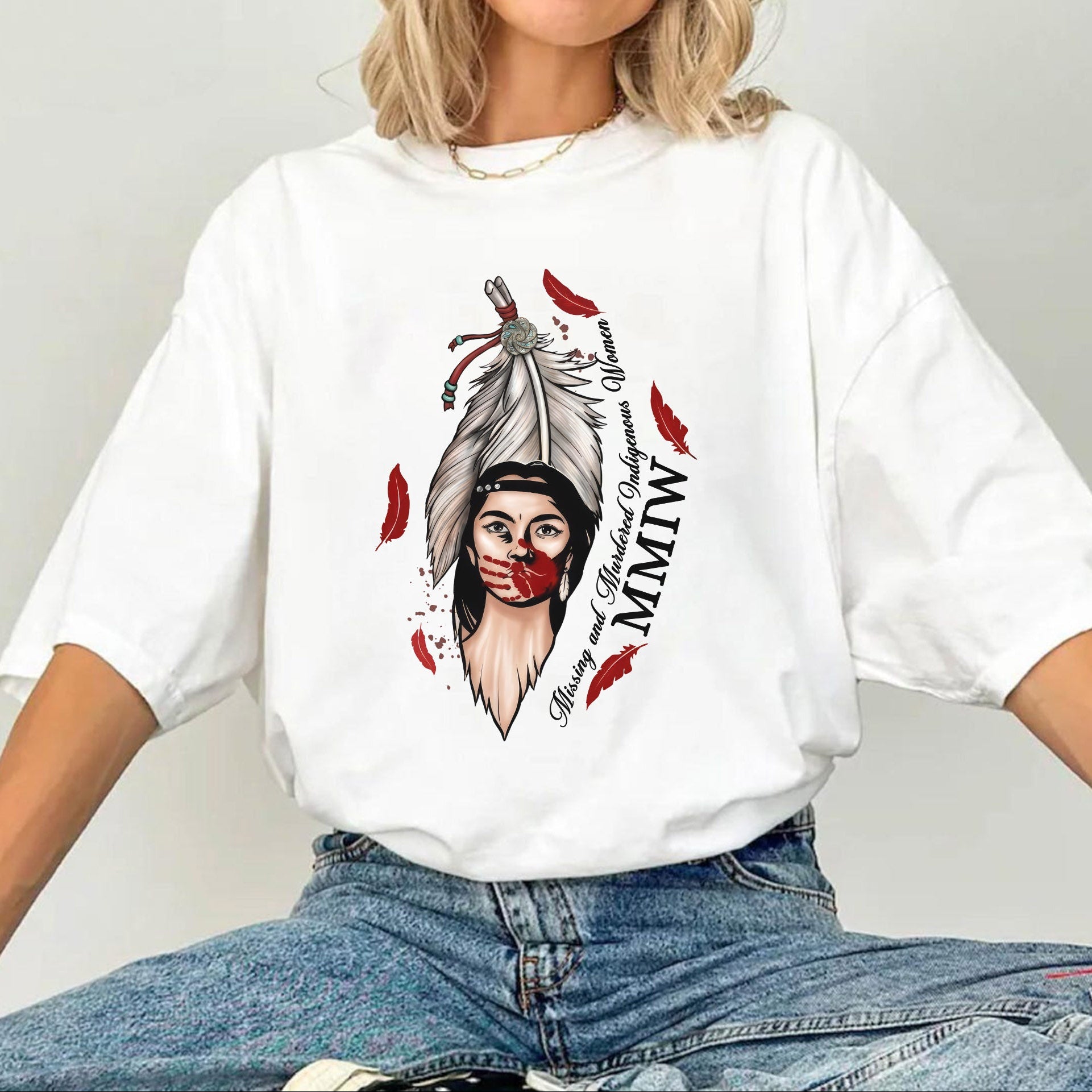 MMIW Missing and Murdered Indigenous Women - Native Awareness Unisex T-shirt/T-shirt V-Neck/Hoodie/Sweatshirt