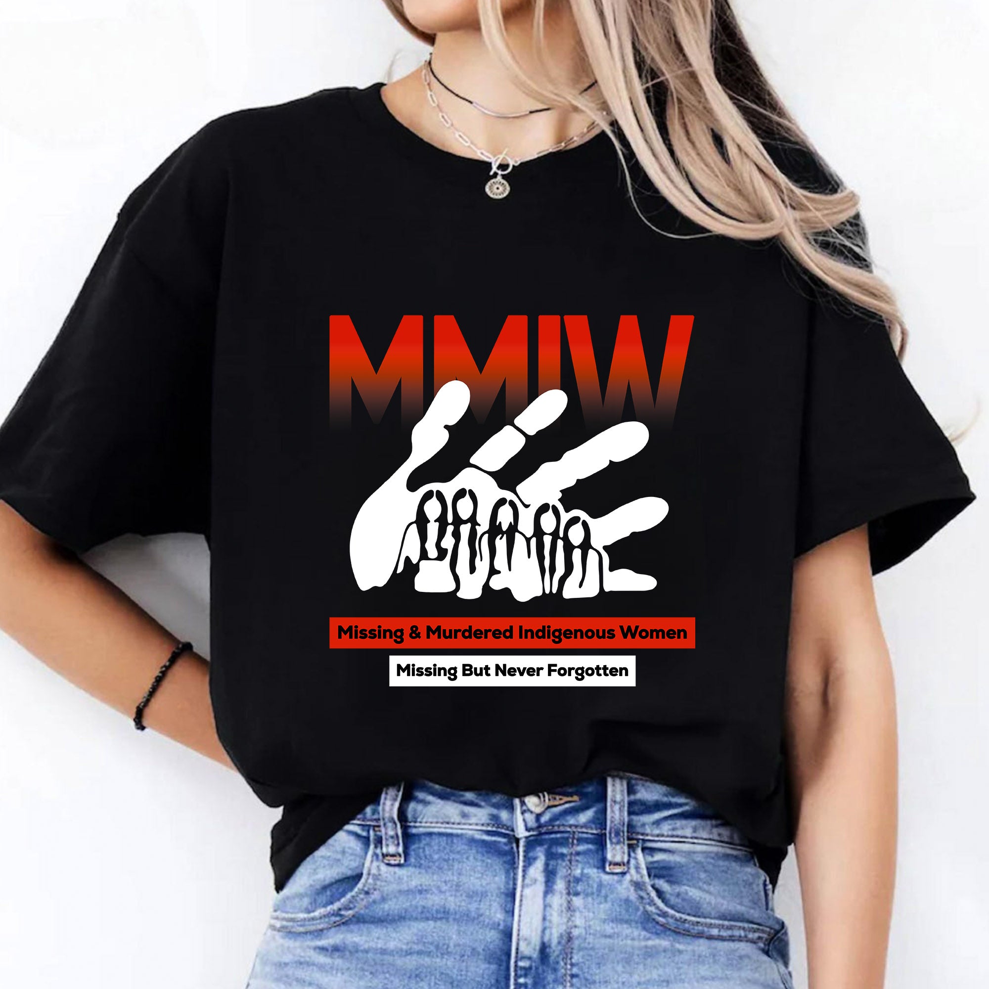 MMIW Missing & Murdered Indigenous Women Missing But Never Forgotten Unisex T-shirt/T-shirt V-Neck/Hoodie/Sweatshirt