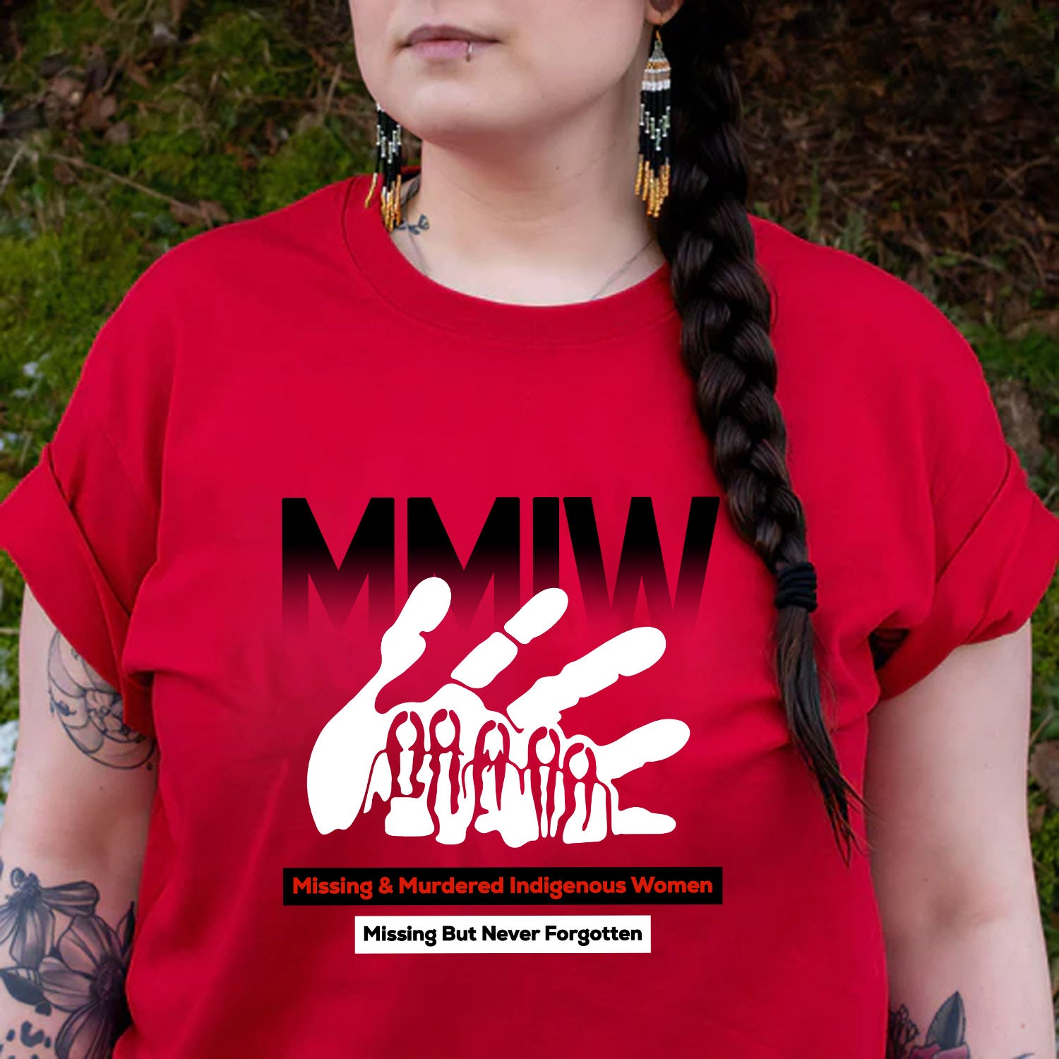 MMIW Missing & Murdered Indigenous Women Missing But Never Forgotten Unisex T-shirt/T-shirt V-Neck/Hoodie/Sweatshirt