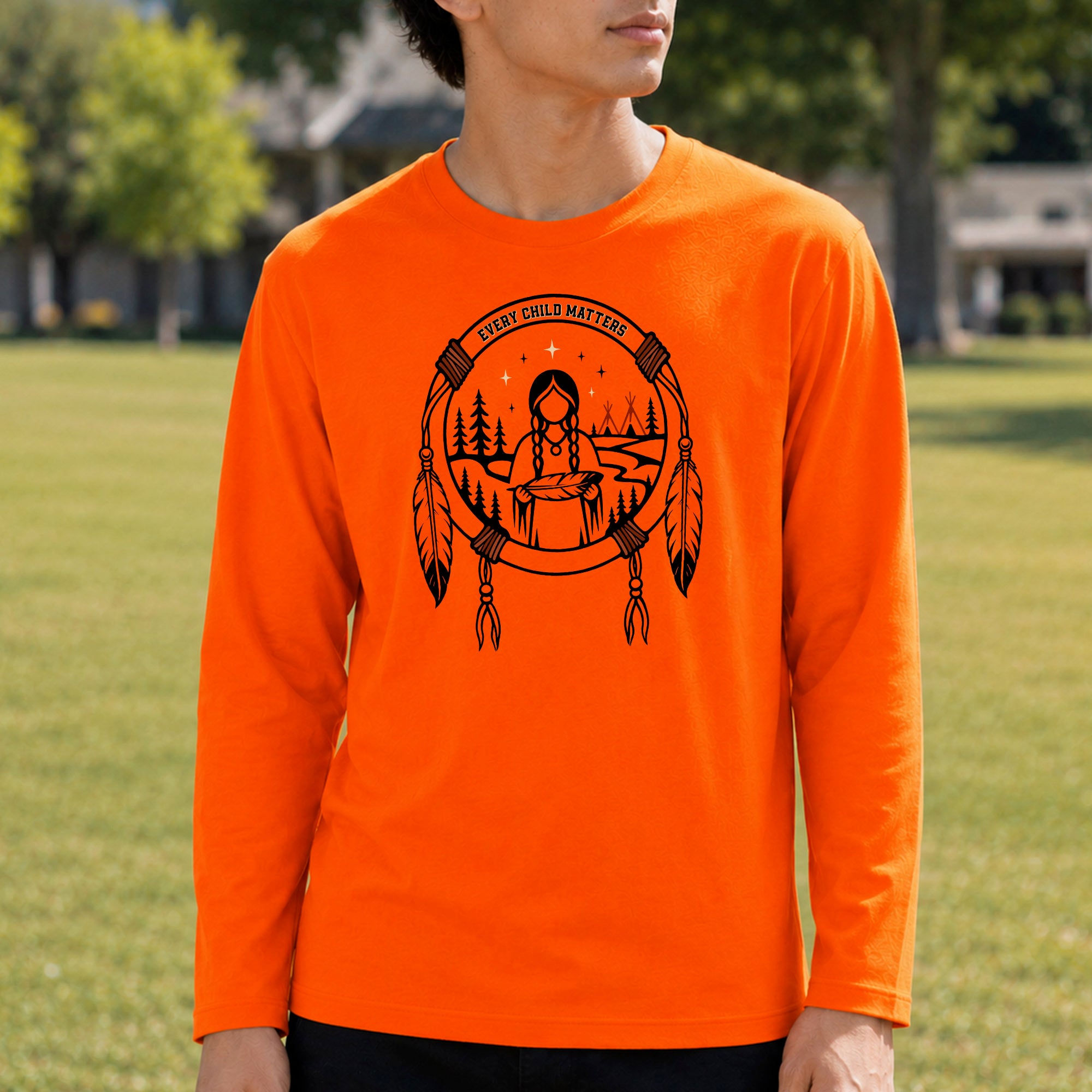Every Child Matters Native American Girl Dreamcatcher Orange Shirt Day Unisex T-shirt/Hoodie/Sweatshirt