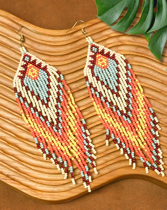 Sunset Dream Beaded Earrings