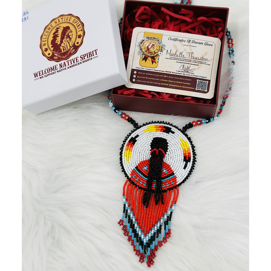 SALE 50% OFF - Premium MMIW Handmade Beaded Necklace Long Native American Style for Women