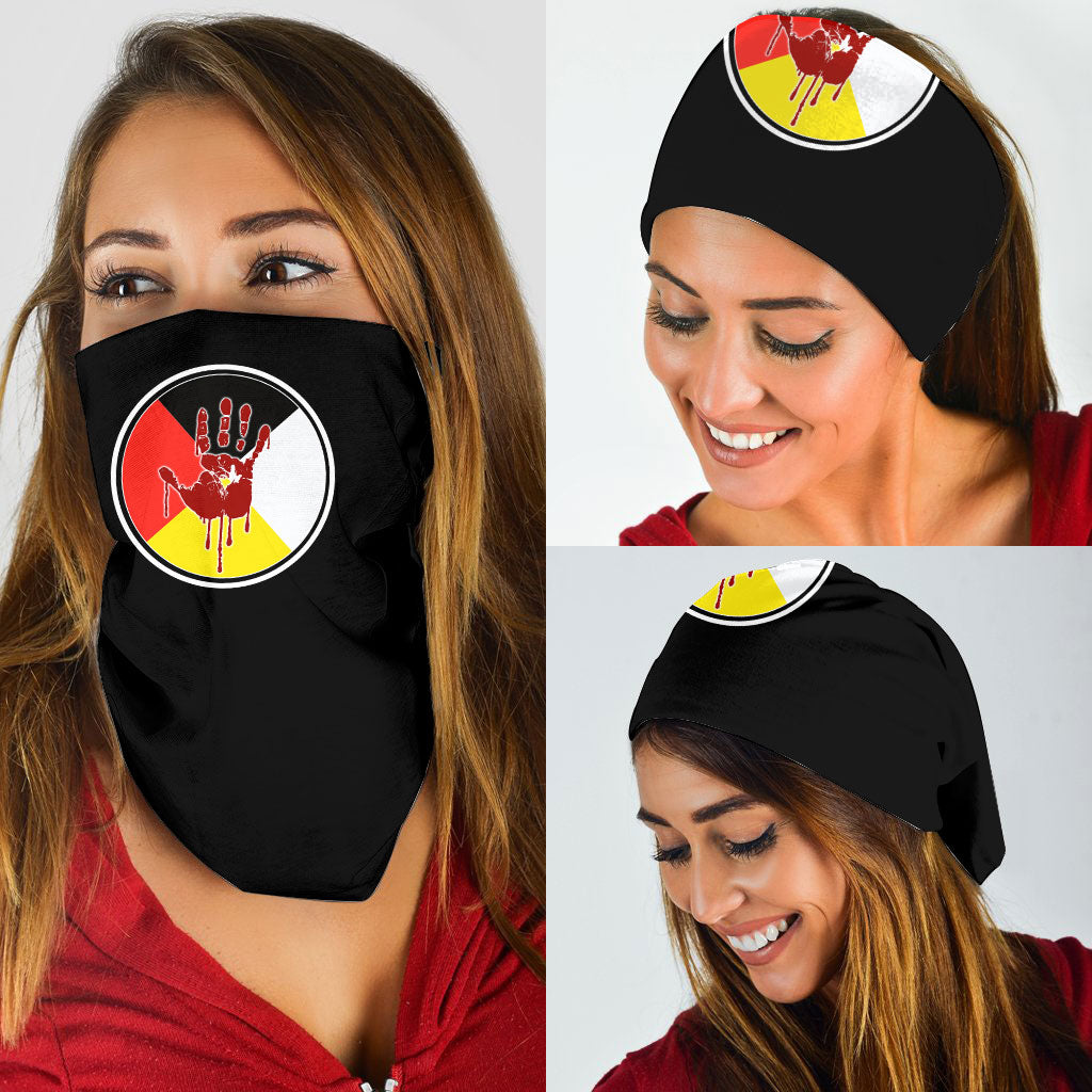 Face Mask Bandana Medicine Wheel - Justice For Missing And Murdered Indigenous Women WC02