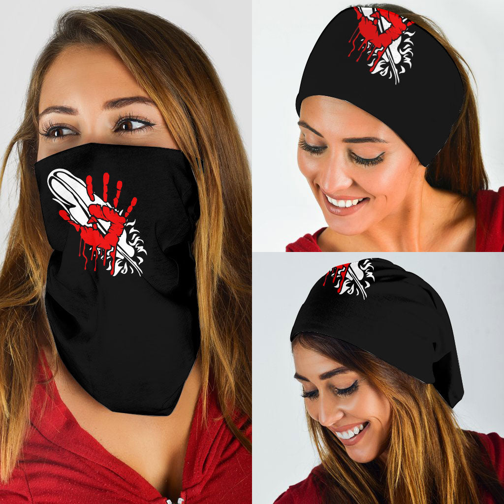 Face Mask Bandana Red Hand - Justice For Missing And Murdered Indigenous Women WC03