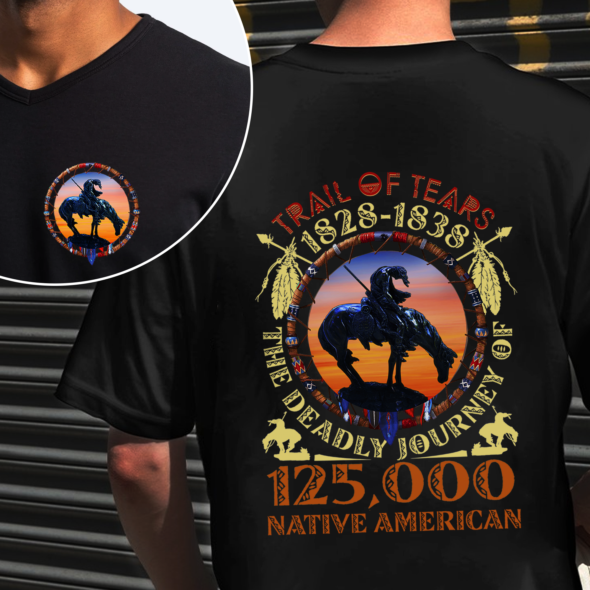 [Two Sides] Trail of Tears The Deadly Journey Unisex T-Shirt/T-Shirt V-Neck/Hoodie/Sweatshirt