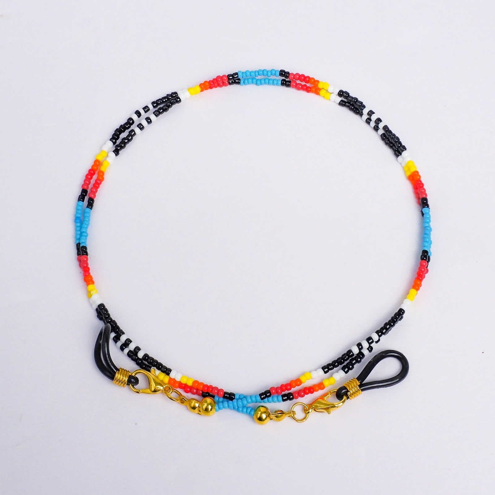 SALE 50% OFF - Black Dusk Handmade Beaded Sunglasses SG02