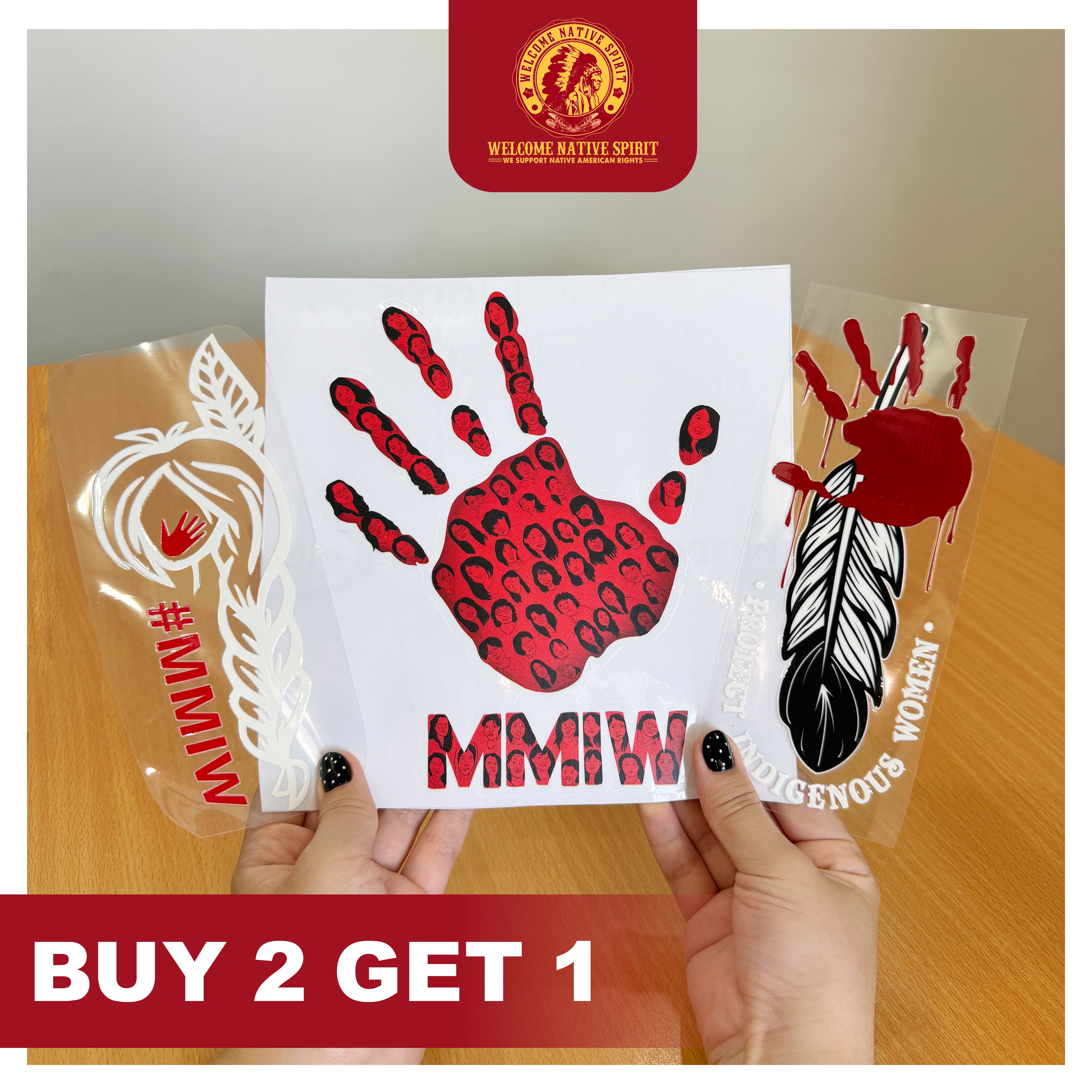 Buy 2 Decal, Get 1 Decal Free - MMIW Awareness (High-quality UV DTF)