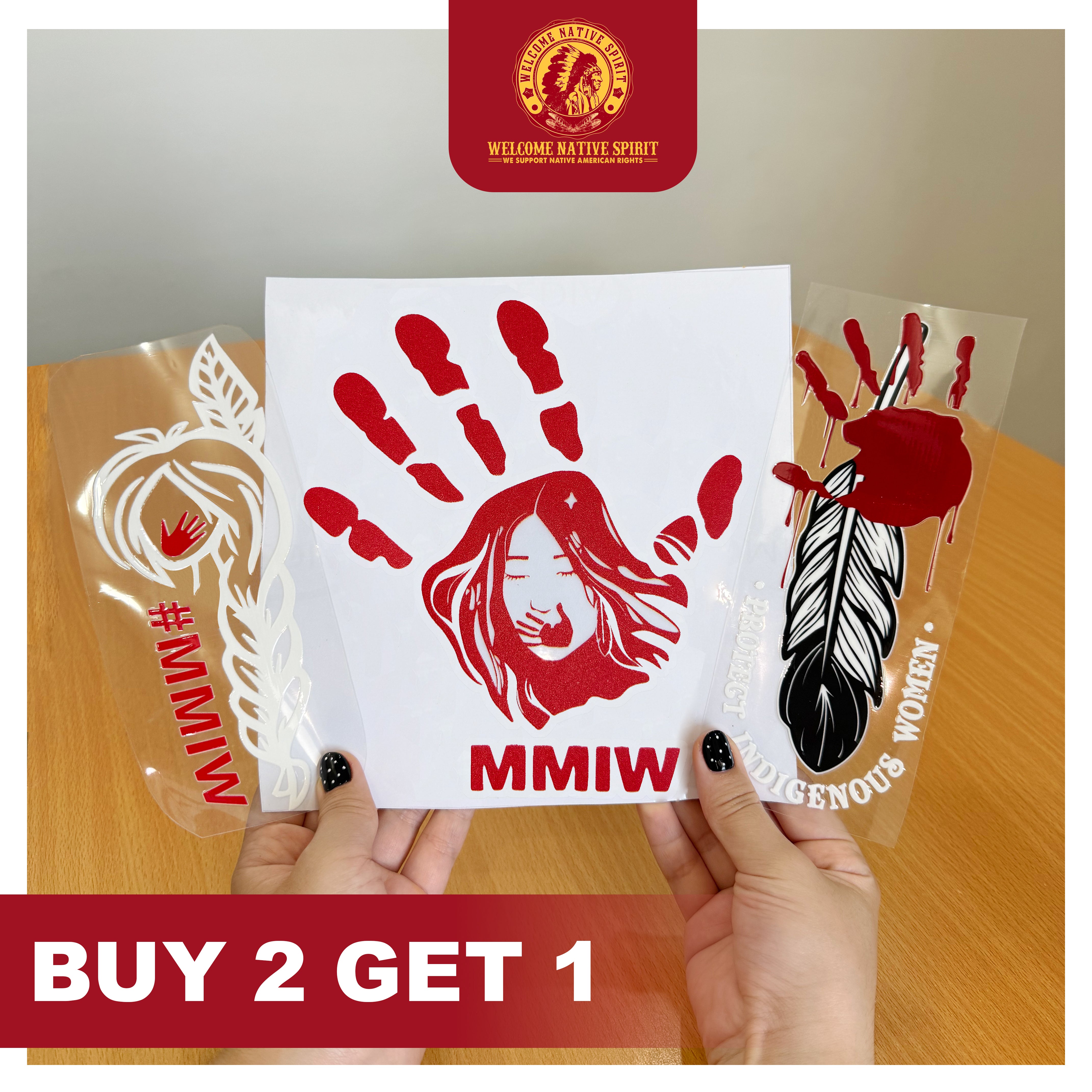 Buy 2 Decal, Get 1 Decal Free - MMIW Awareness (High-quality UV DTF)