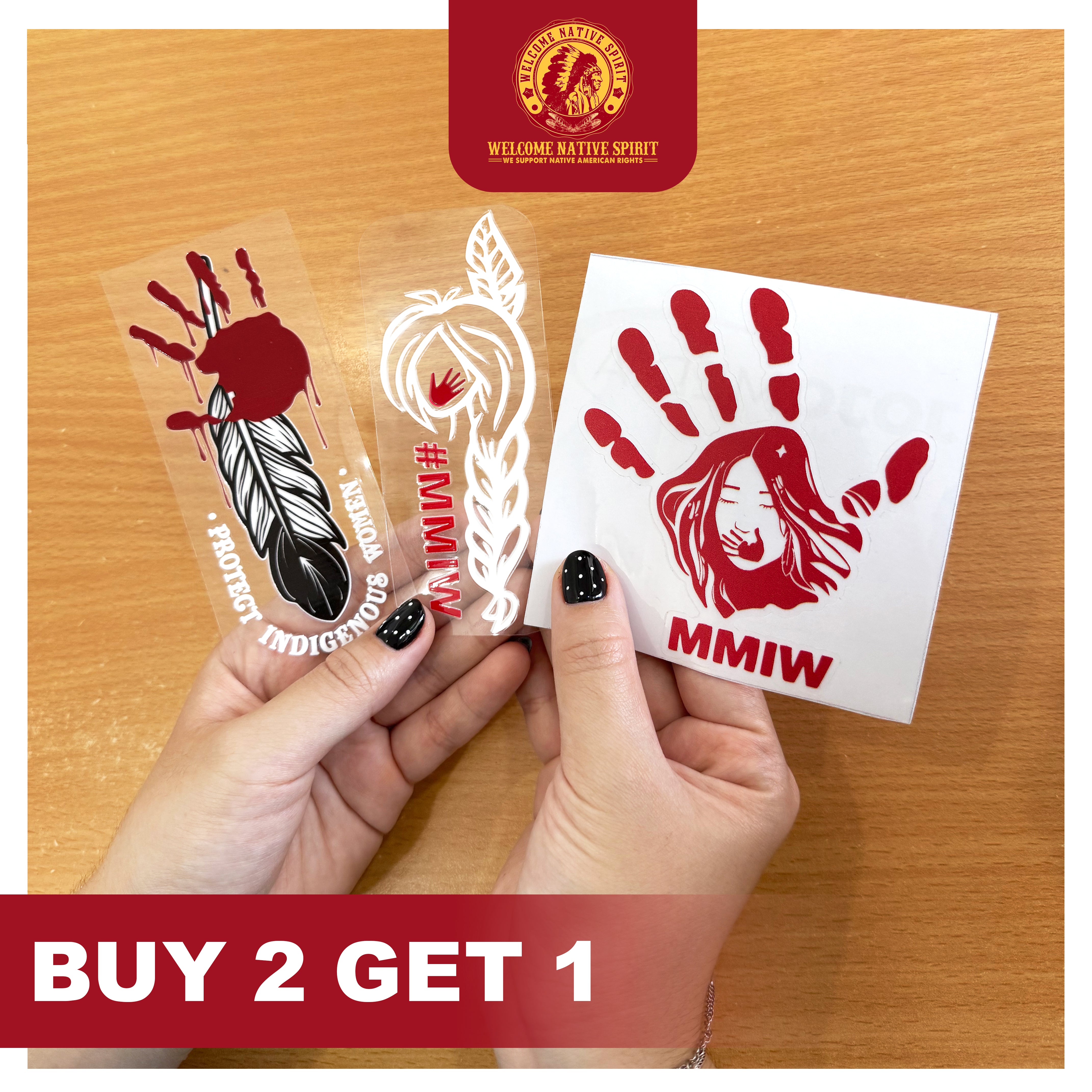 Buy 2 Decal, Get 1 Decal Free - MMIW Awareness (High-quality UV DTF)