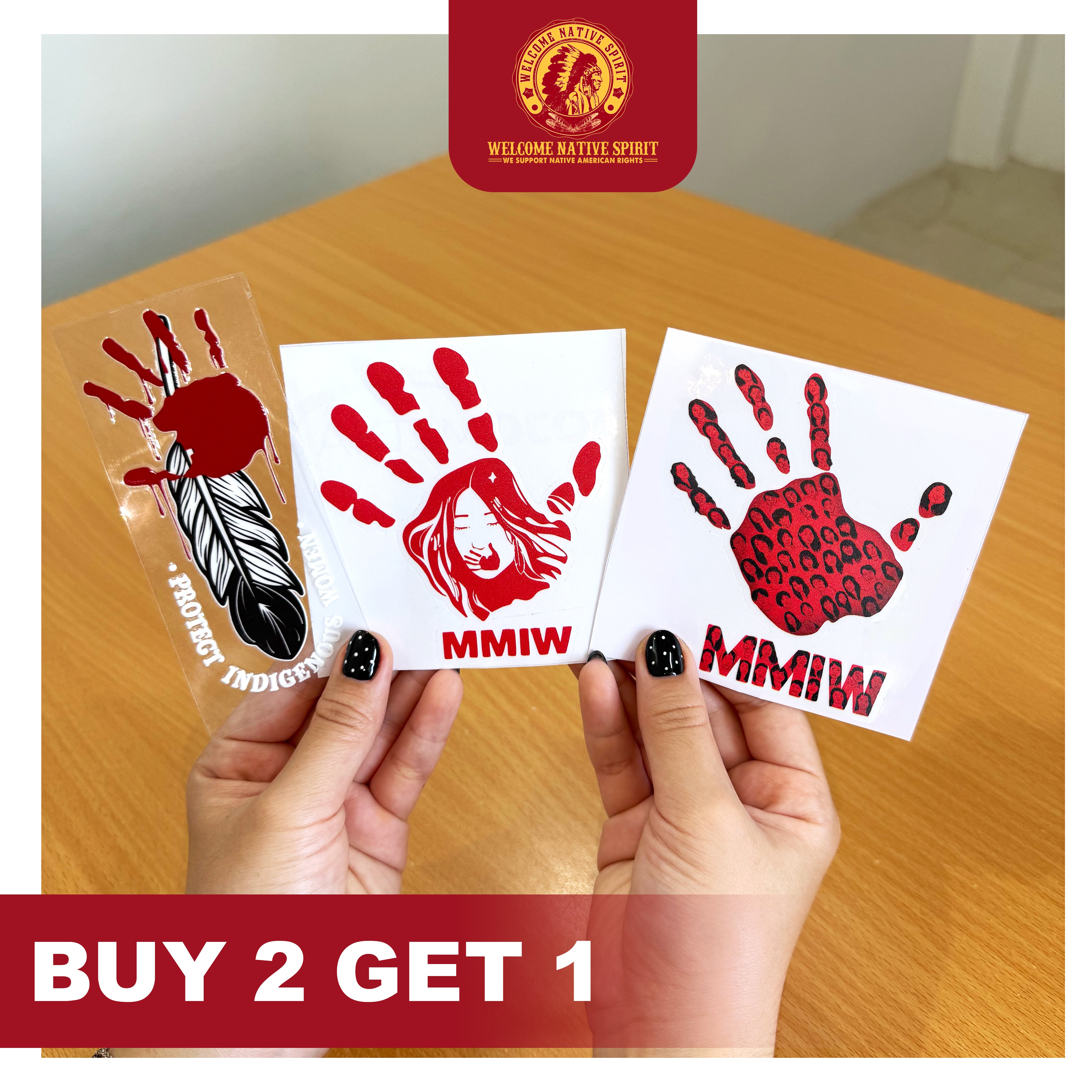 Buy 2 Decal, Get 1 Decal Free - MMIW Awareness (High-quality UV DTF)