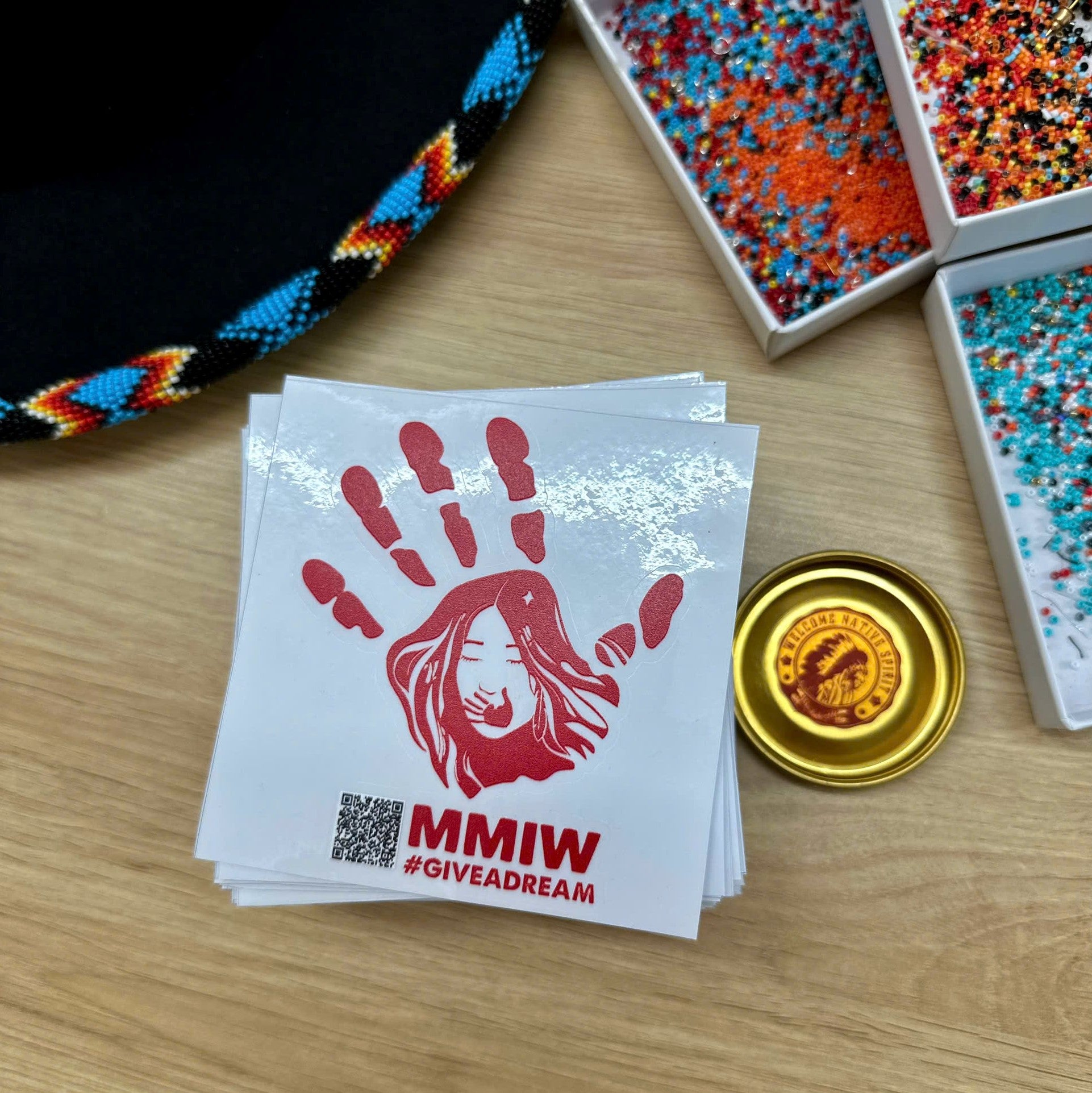 Buy 1 Decal, Get 1 Red Hand Decal Free - MMIW Awareness