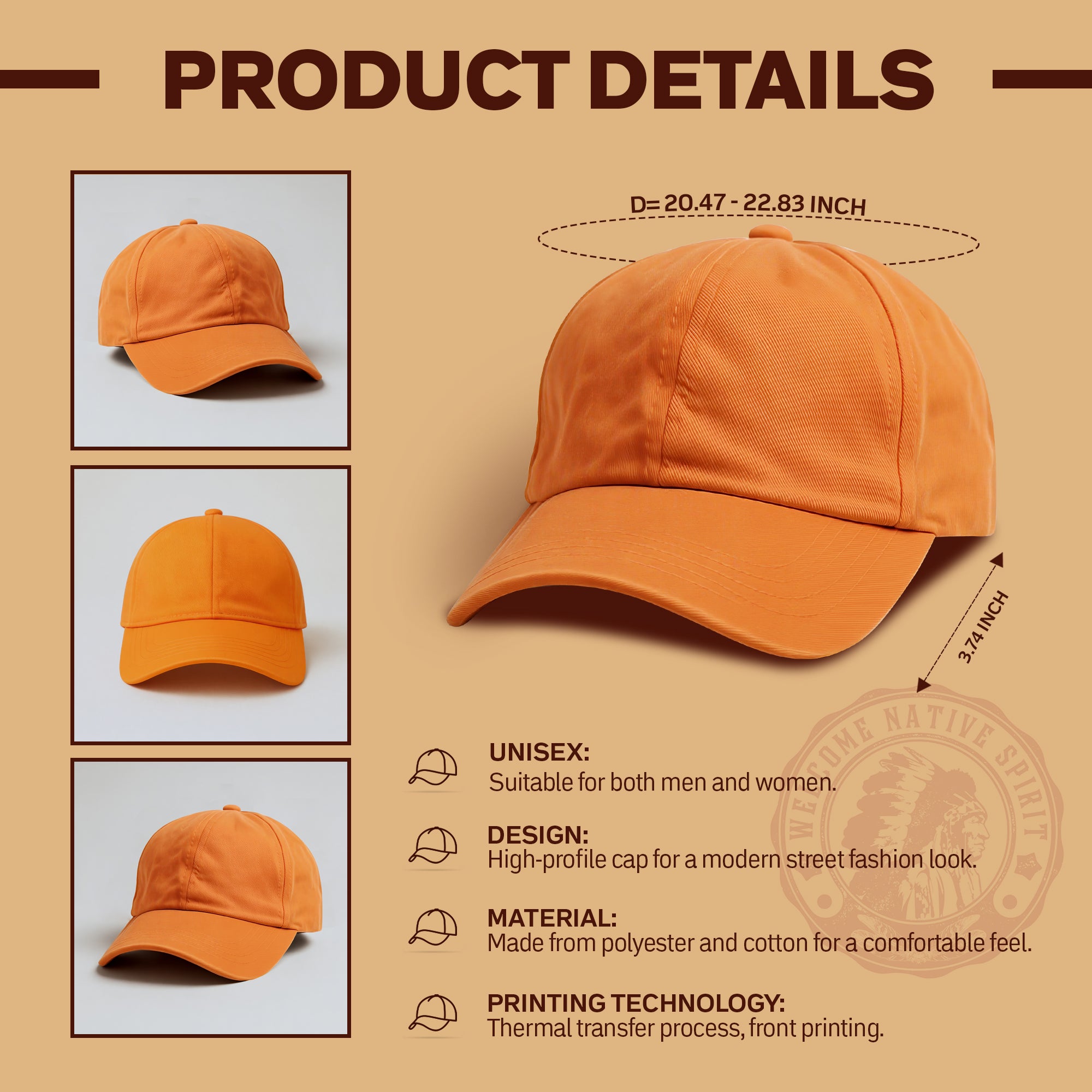 Every Child Matters Feather Emblem Cap For Orange Shirt Day