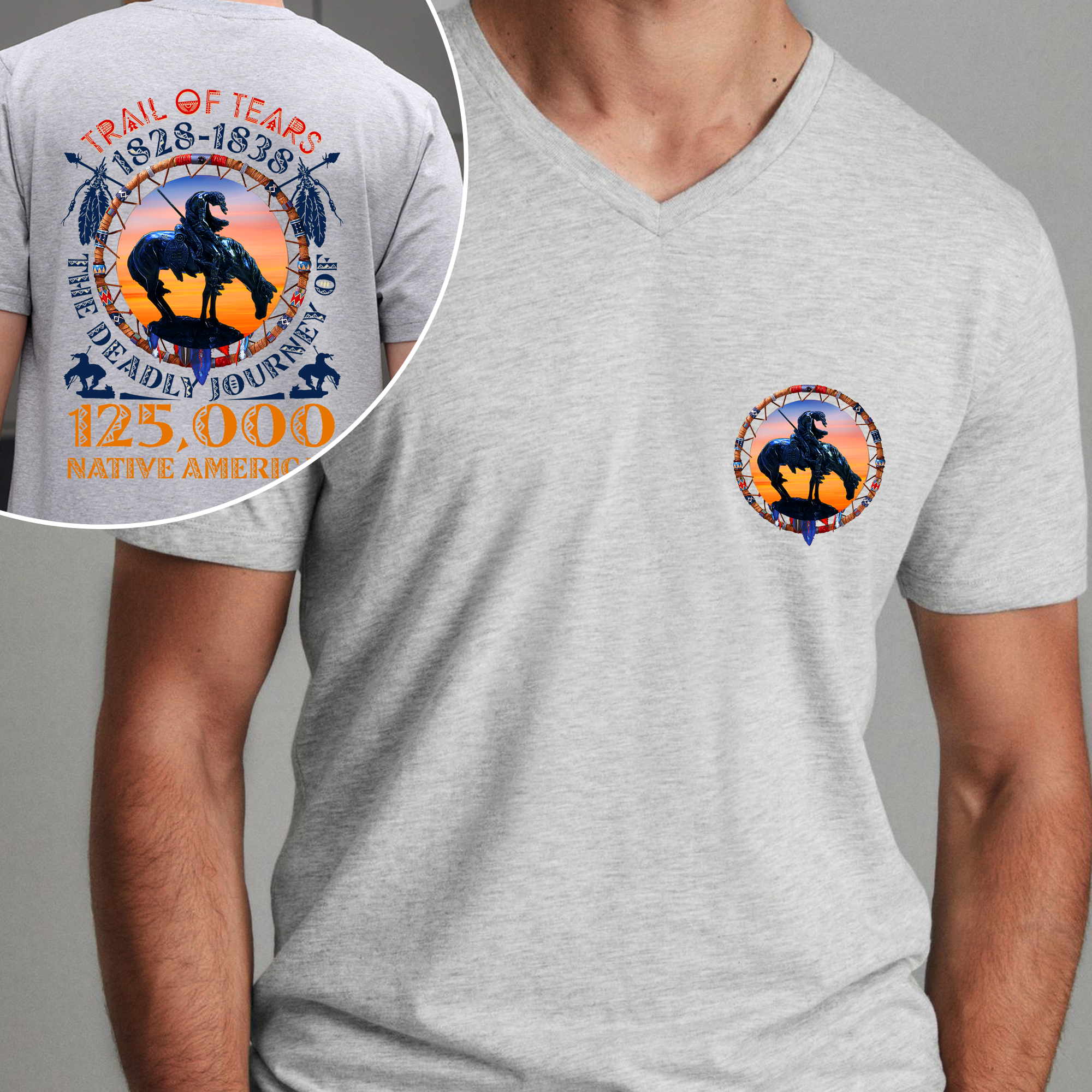 [Two Sides] Trail of Tears The Deadly Journey Unisex T-Shirt/T-Shirt V-Neck/Hoodie/Sweatshirt