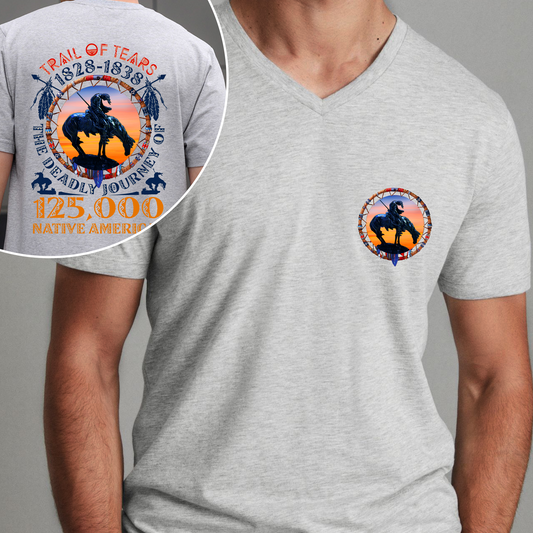 [Two Sides] Trail of Tears The Deadly Journey Unisex T-Shirt/T-Shirt V-Neck/Hoodie/Sweatshirt