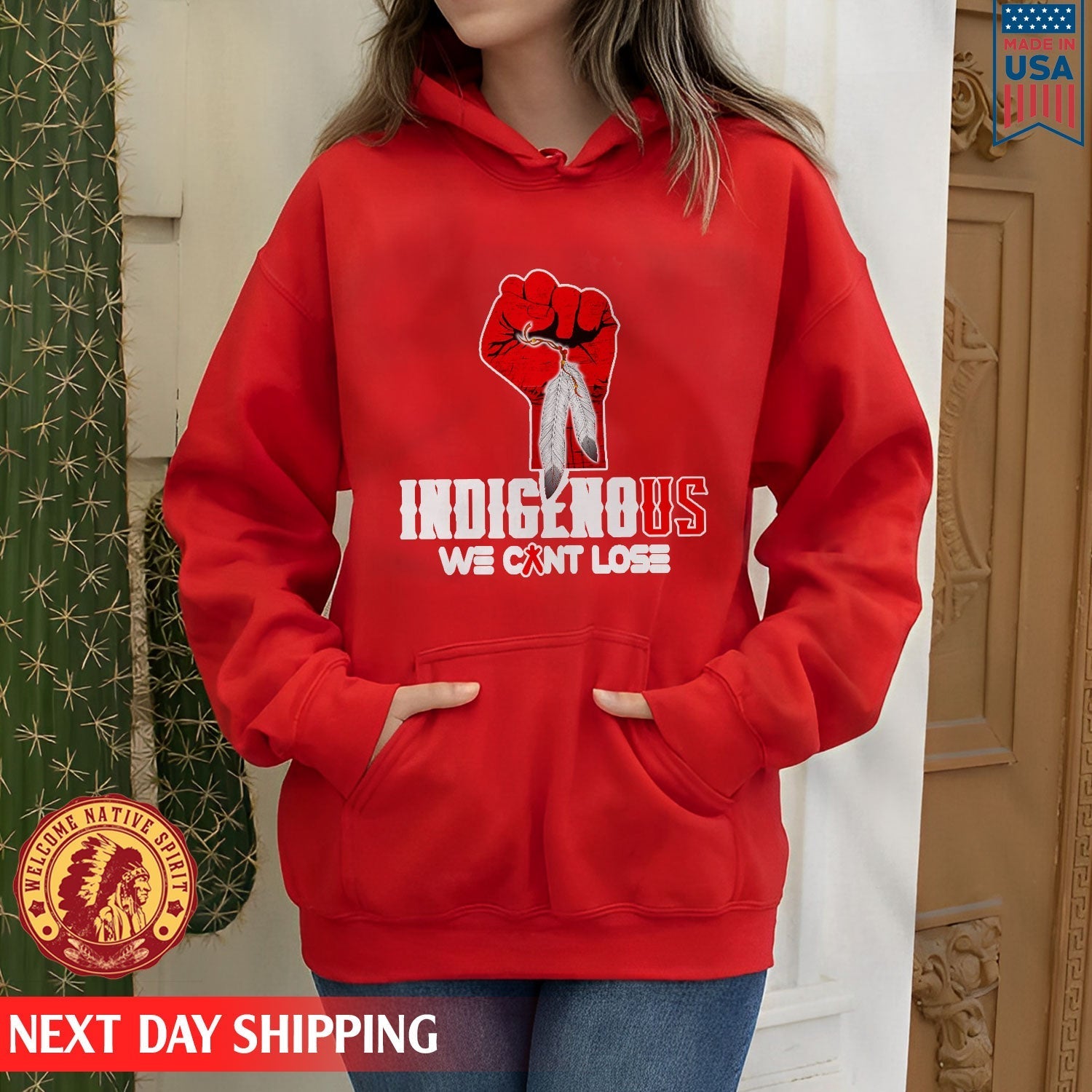 Native American Indigenous We Can't Lose Red Hand Unisex T-shirt/Hoodie/Sweatshirt