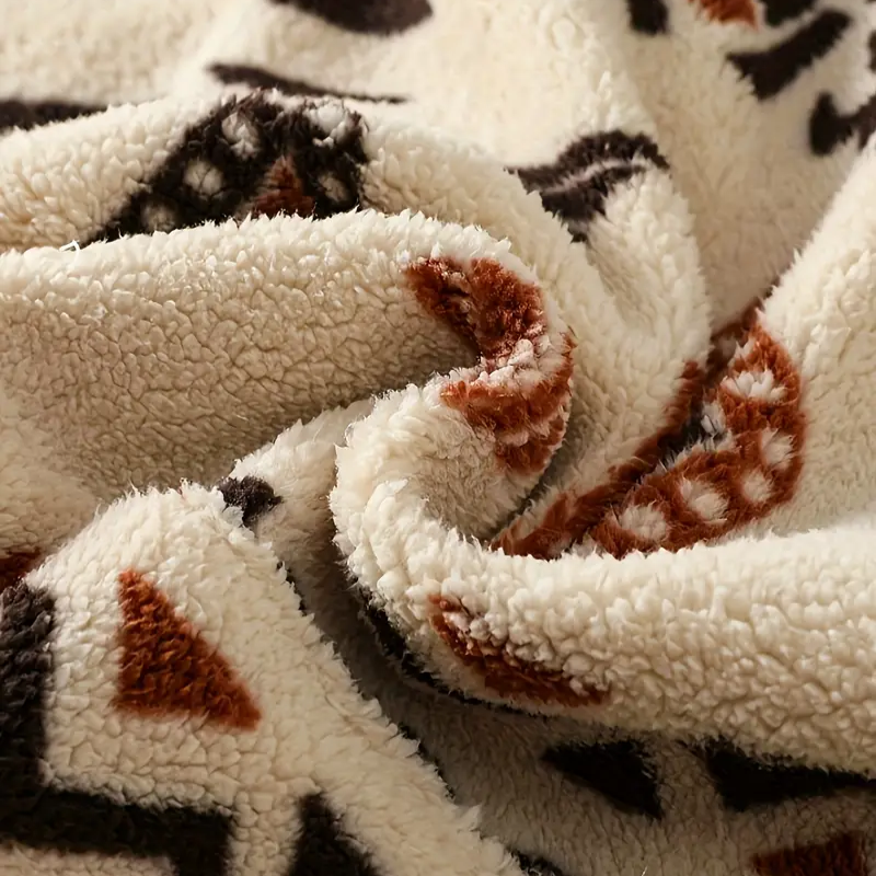 Native American Tribal Fleece Sweatshirt – Half Zip Stand Collar Pullover