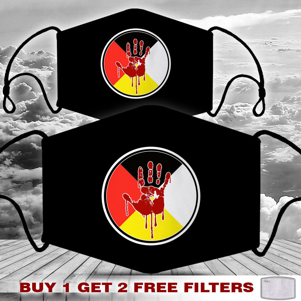 Face Mask Bandana Medicine Wheel - Justice For Missing And Murdered Indigenous Women WC02