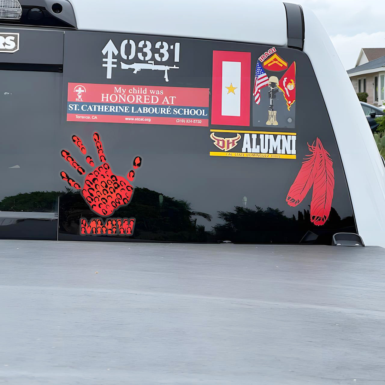 Decal Portraits of Missing And Murdered Indigenous Women and Girls