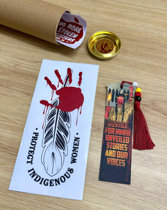 Buy 1 Decal, Get 1 Red Hand Decal Free - MMIW Awareness
