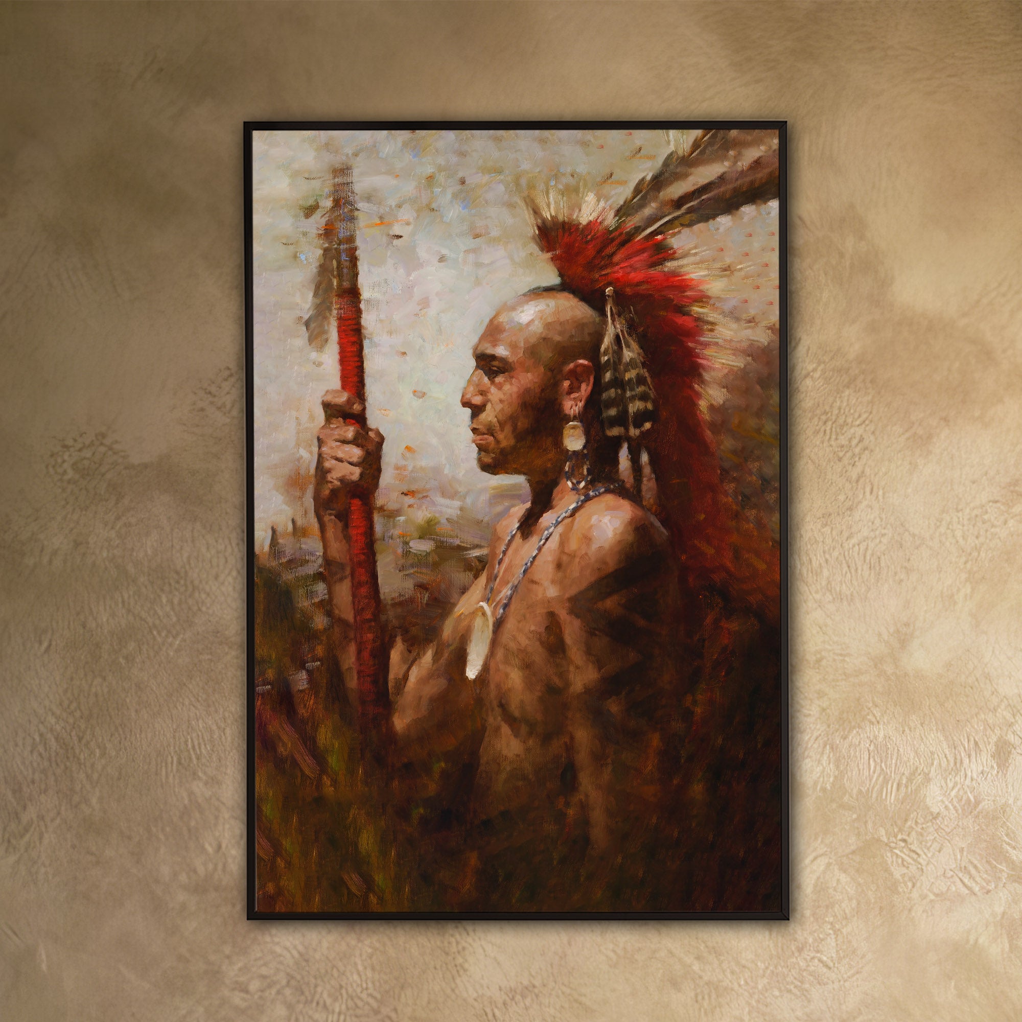 Abstract Native indian Feathered Poster/Canvas