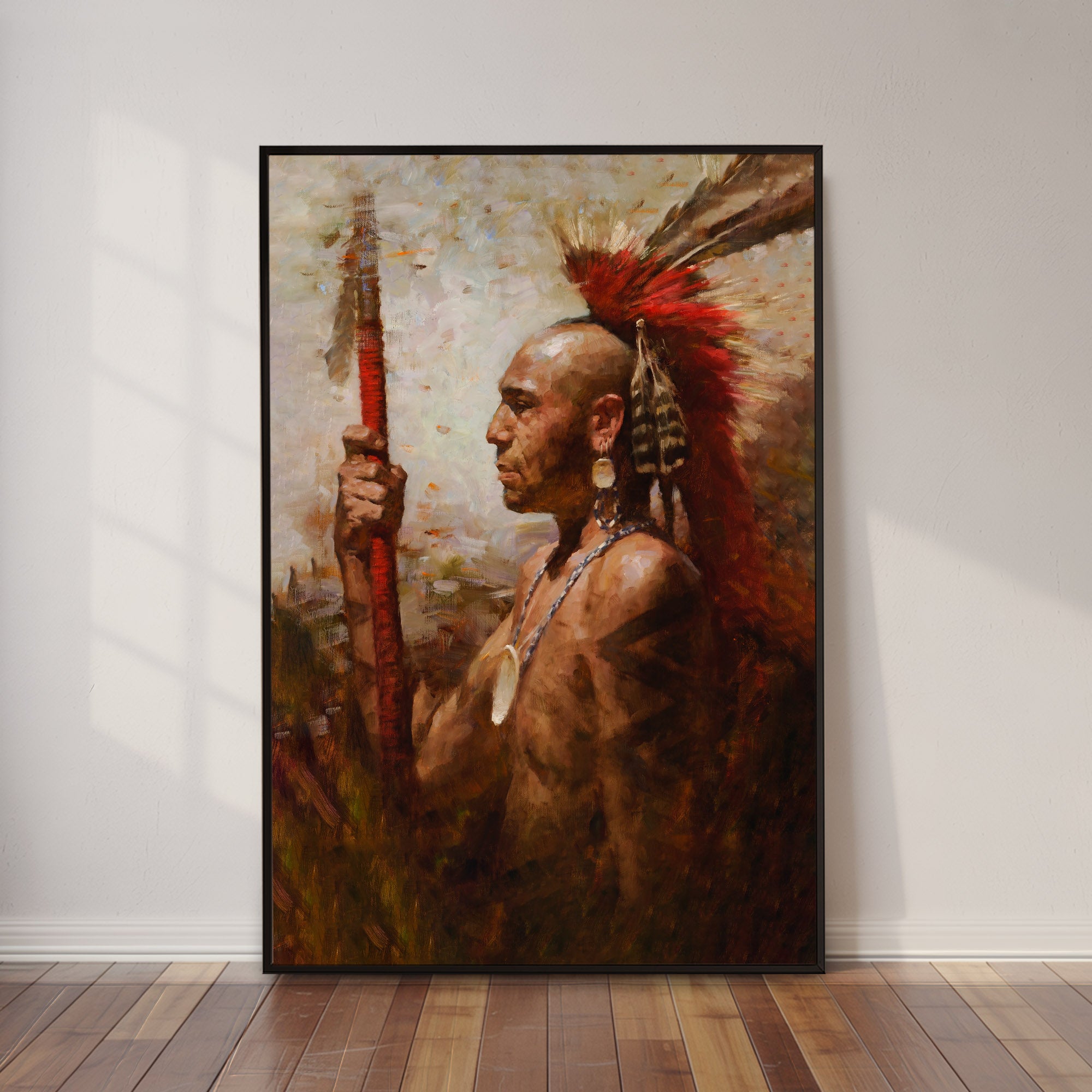 Abstract Native indian Feathered Poster/Canvas