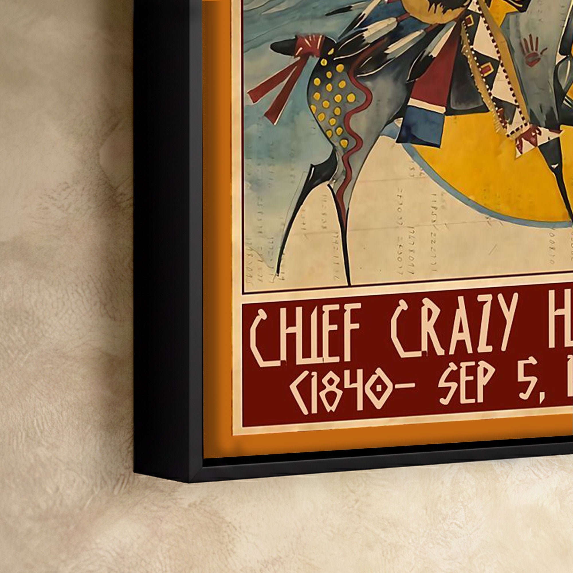The Native American Chief Crazy Horse Poster/Canvas
