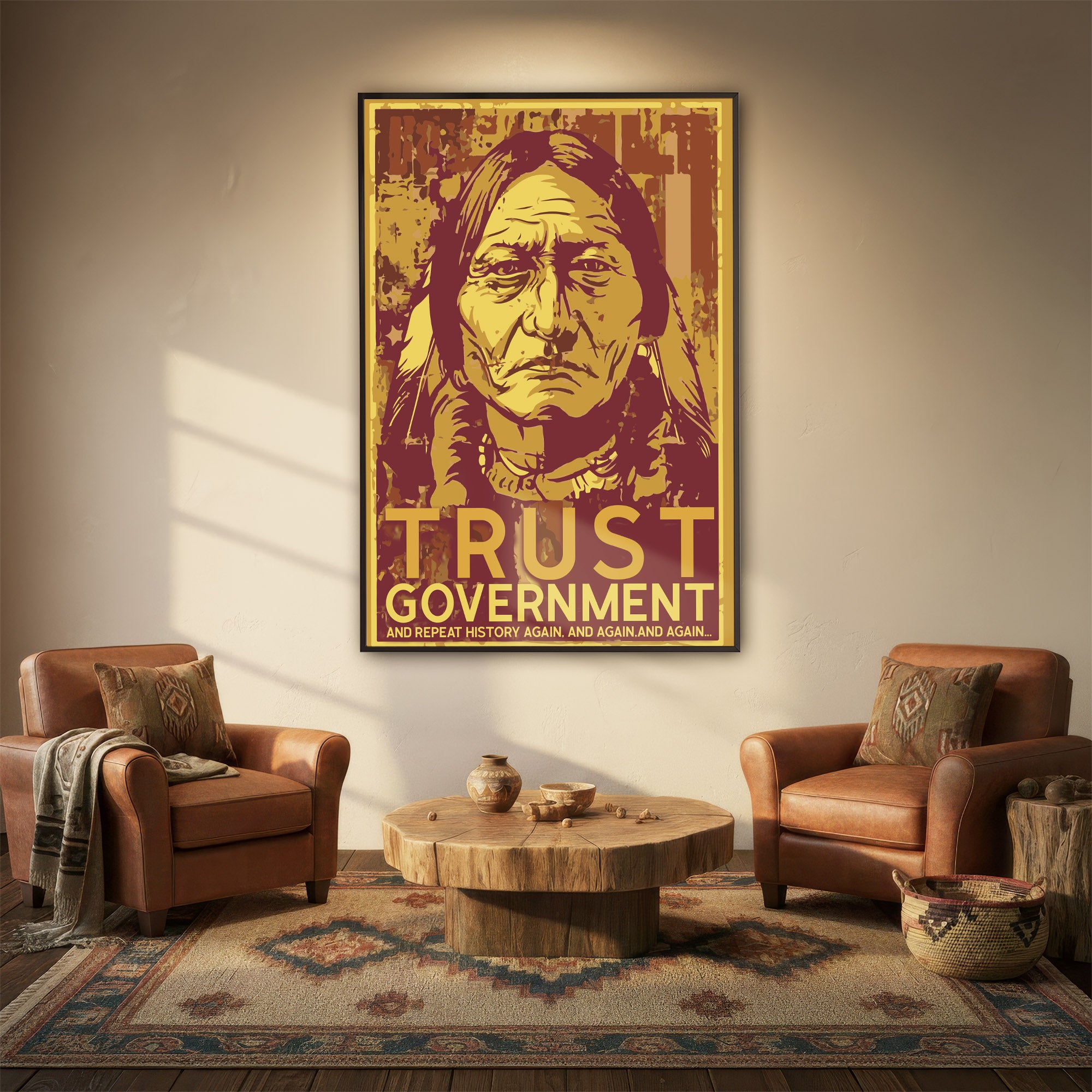 The Native Chief Portrait Poster/Canvas