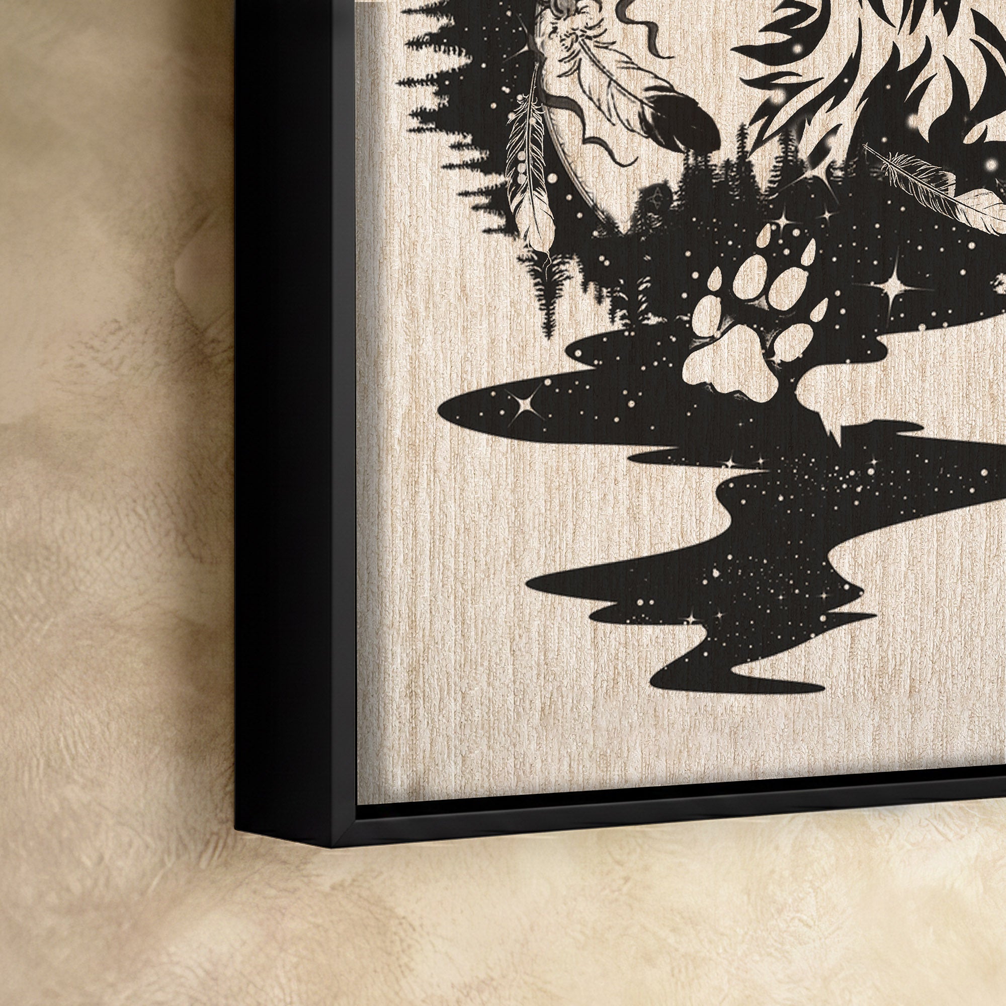 The Native American Howling Wolf Poster/Canvas