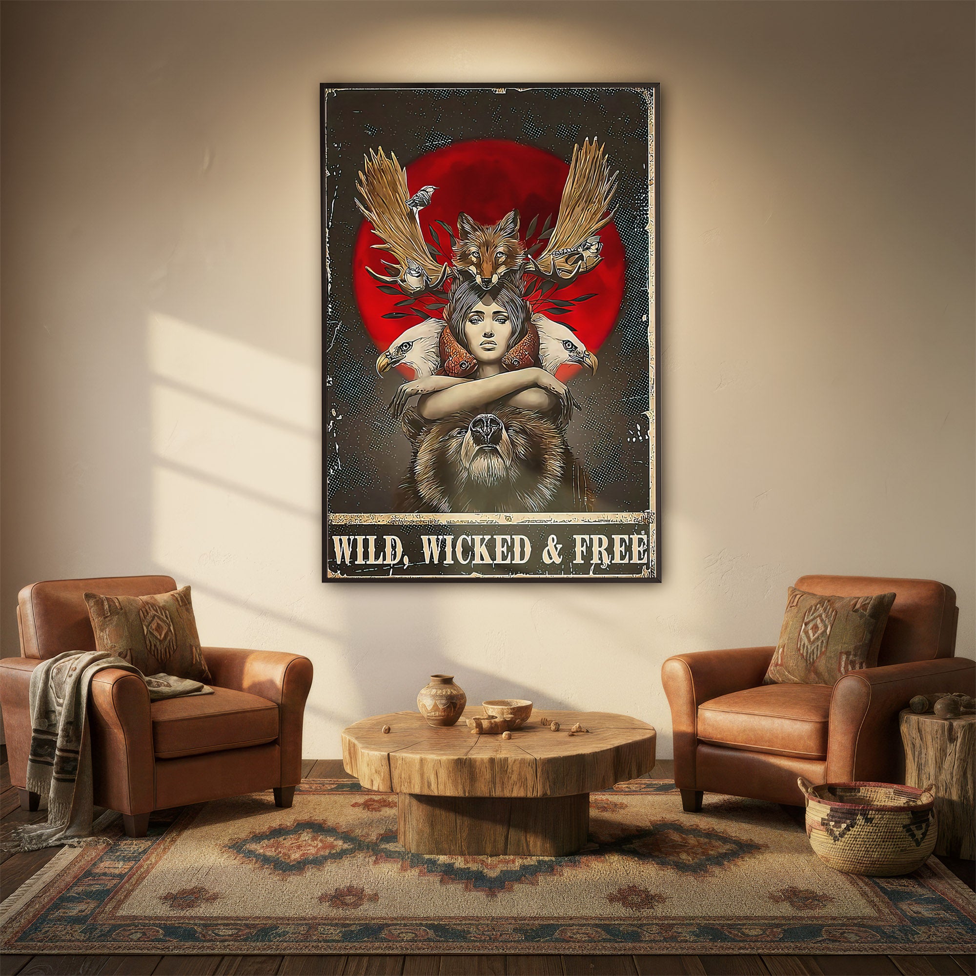 Wild, Wicked & Free Eagle Poster/Canvas