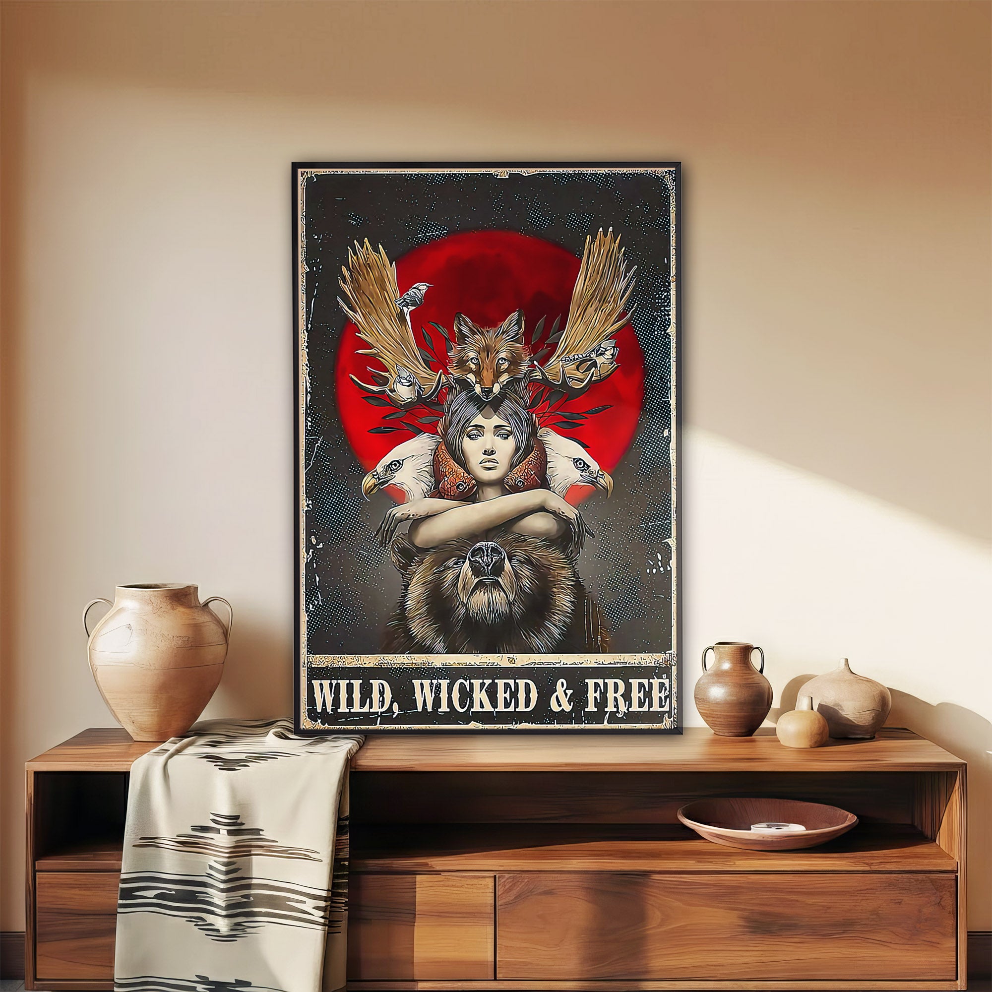 Wild, Wicked & Free Eagle Poster/Canvas