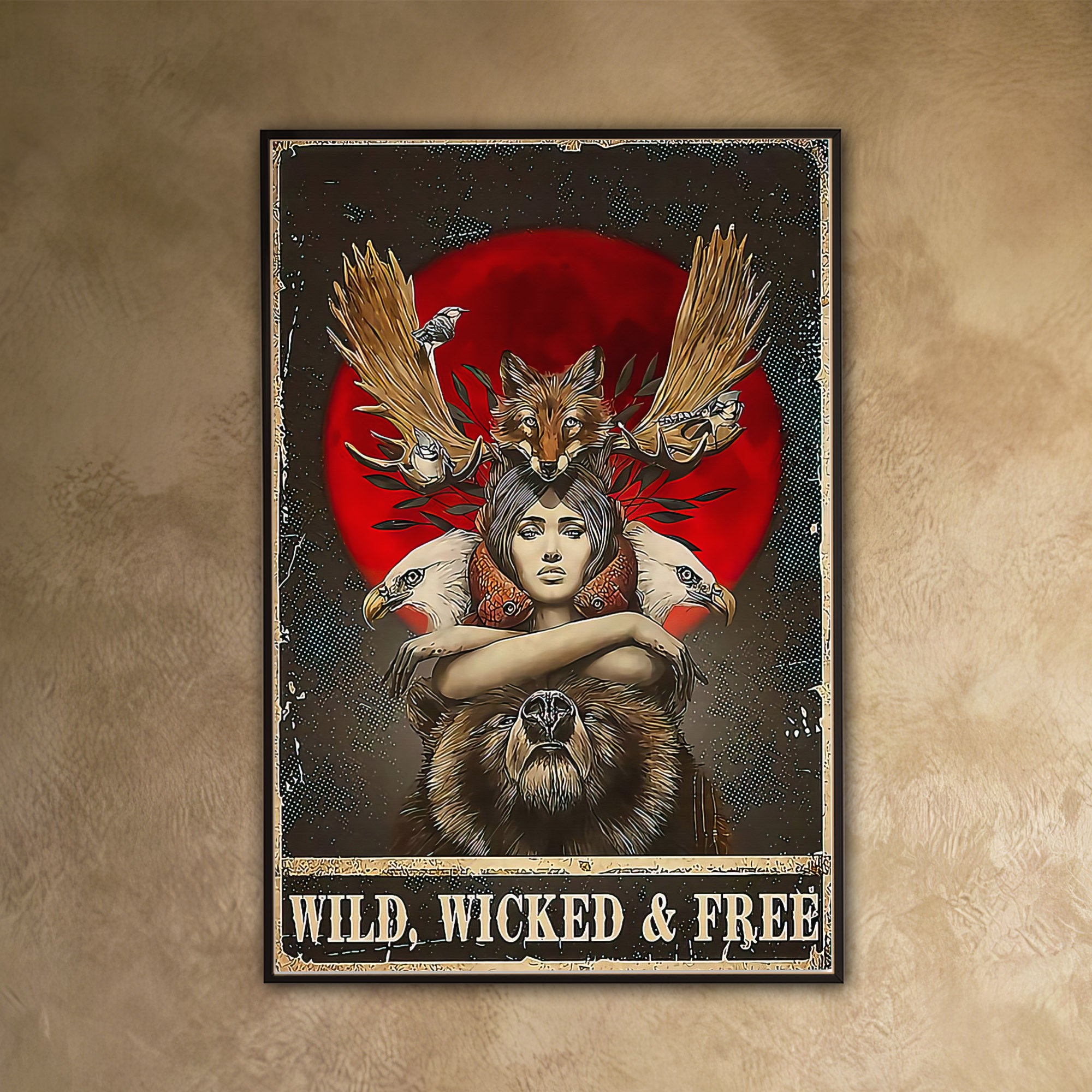 Wild, Wicked & Free Eagle Poster/Canvas