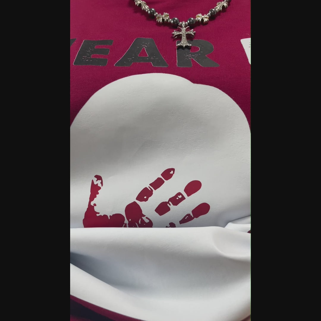 MMIW I Wear Red For My Sister, No More Stolen Sisters Red Hand Unisex T-Shirt/Hoodie/Sweatshirt