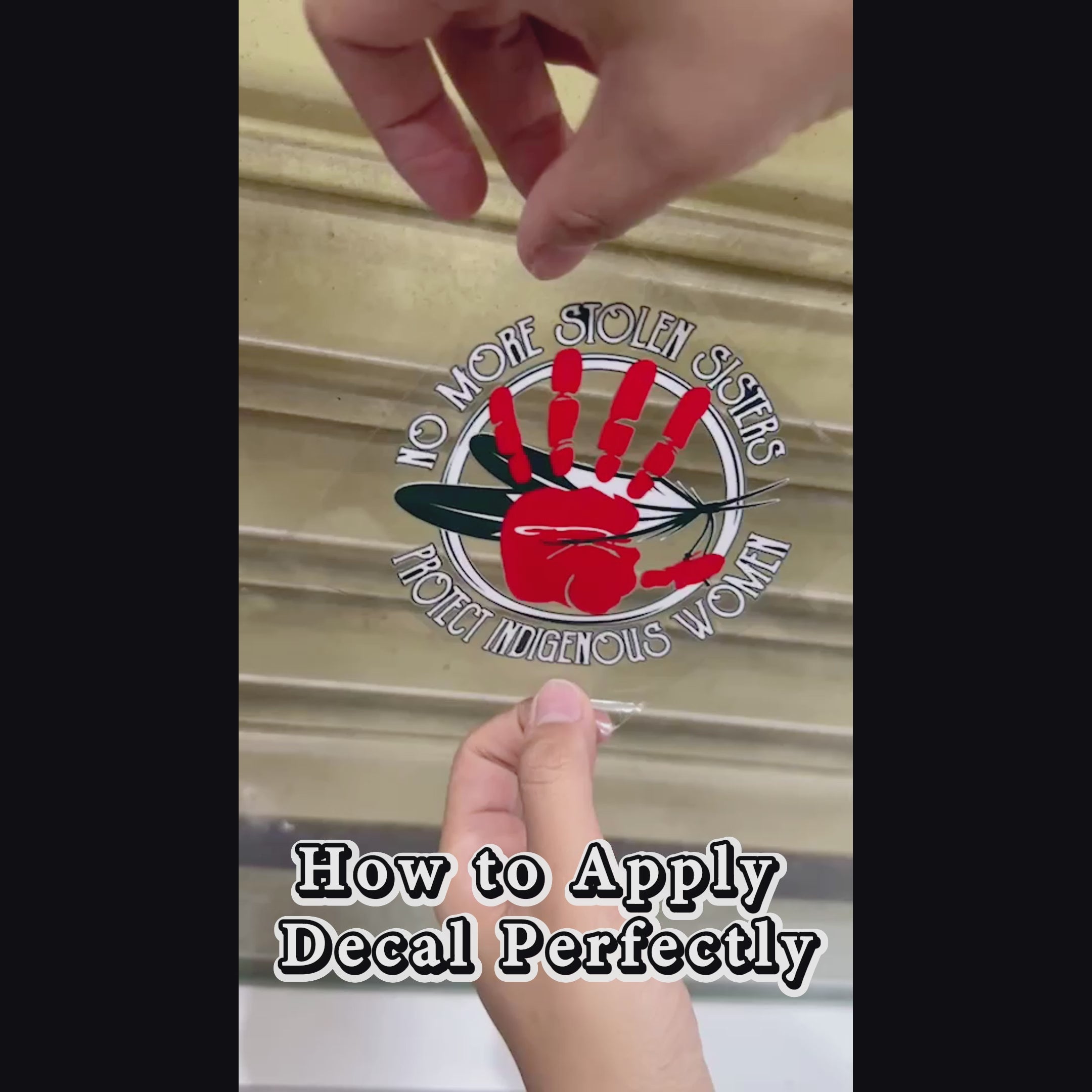 No More Stolen Sisters Red Hand Decal - Protect Indigenous Women