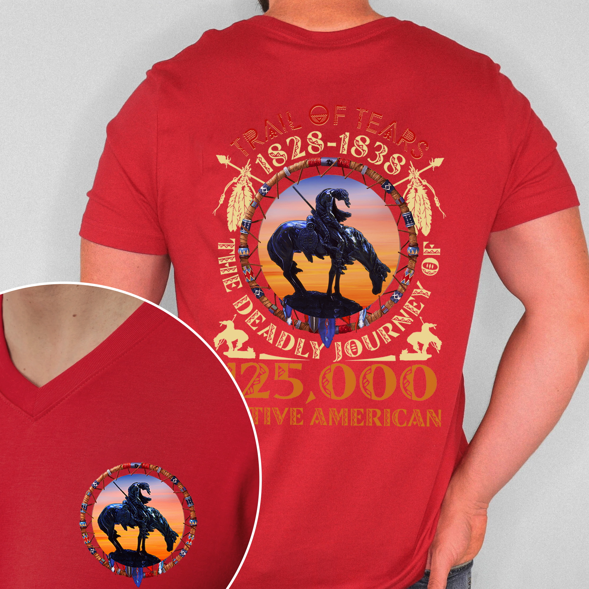 [Two Sides] Trail of Tears The Deadly Journey Unisex T-Shirt/T-Shirt V-Neck/Hoodie/Sweatshirt