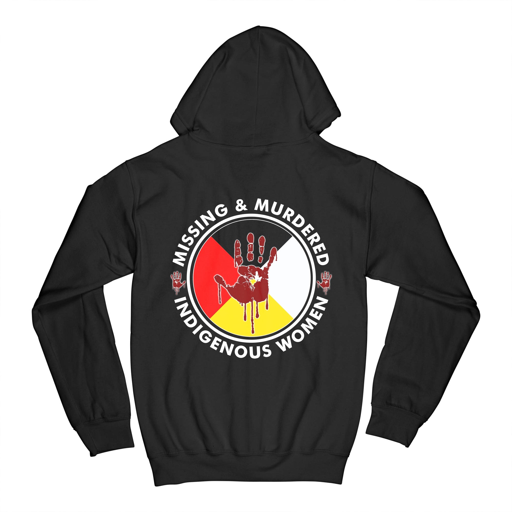 Custom Missing Murder Indigenous Women Red Hand MMIW Unisex Back Hoodie/T-Shirt/Sweatshirt
