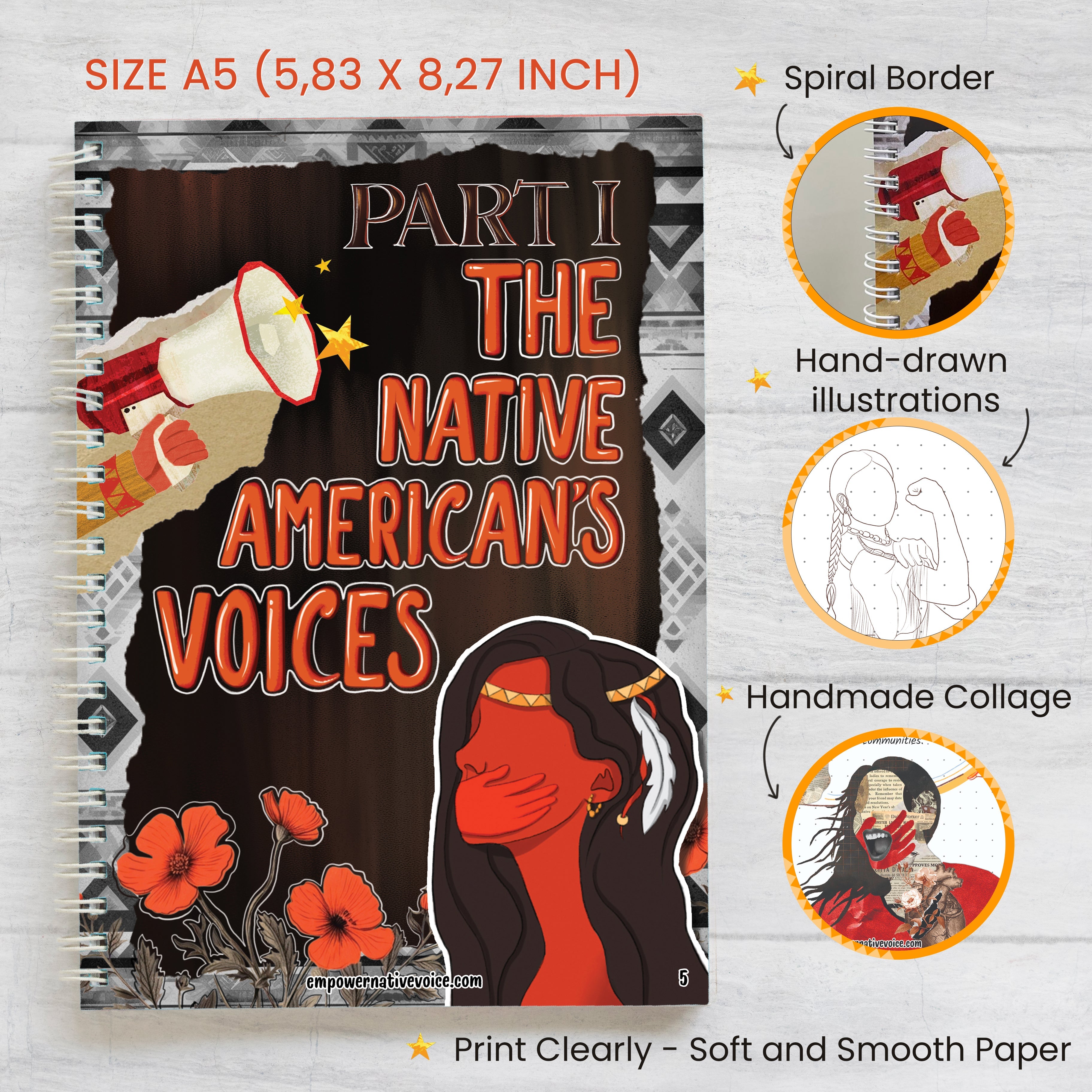 Handmade Takenote: Justice for MMIW - Unveiled Stories & Our Voices + Bookmark Gift