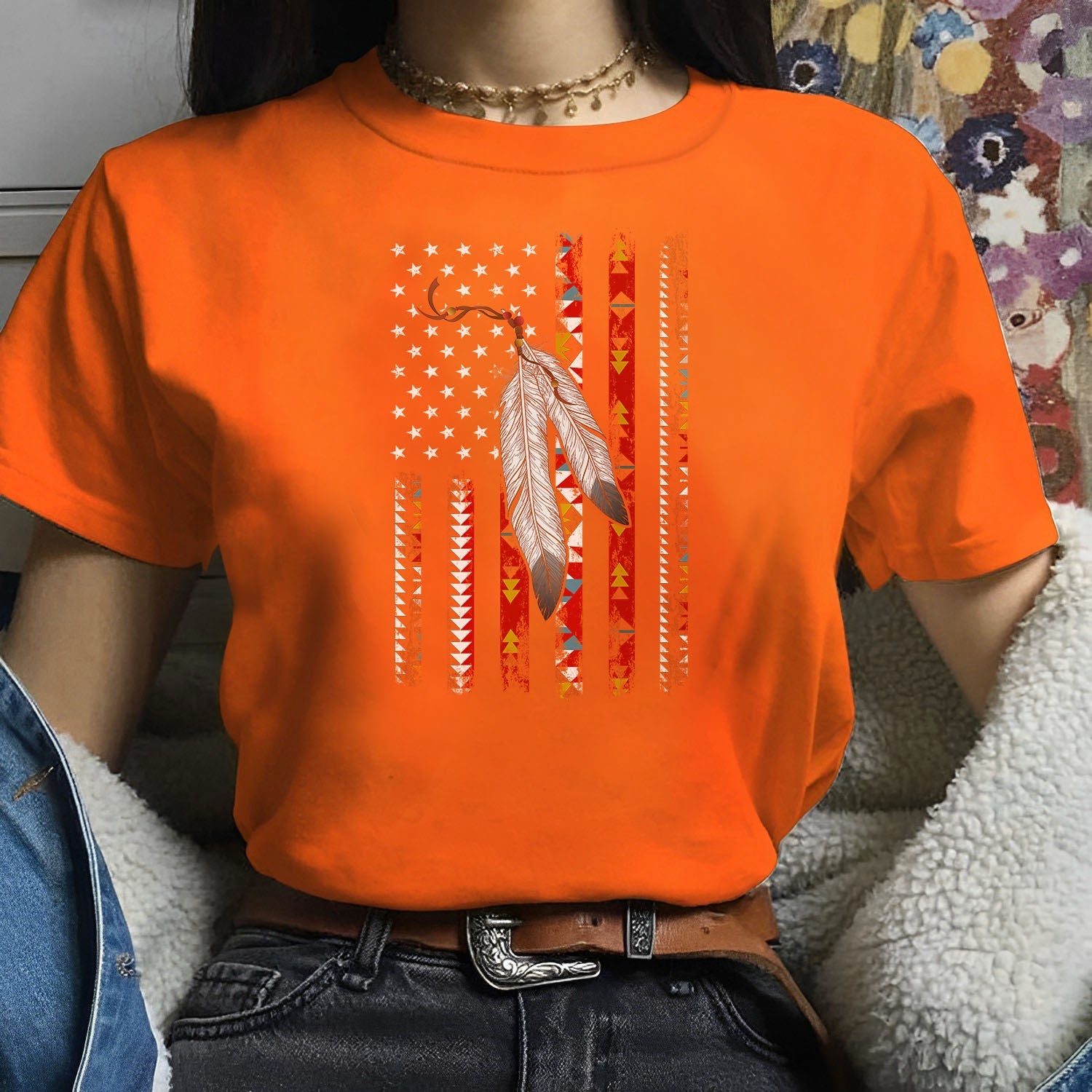 Flag Native American, Indian American Unisex T-Shirt/Hoodie/Sweatshirt