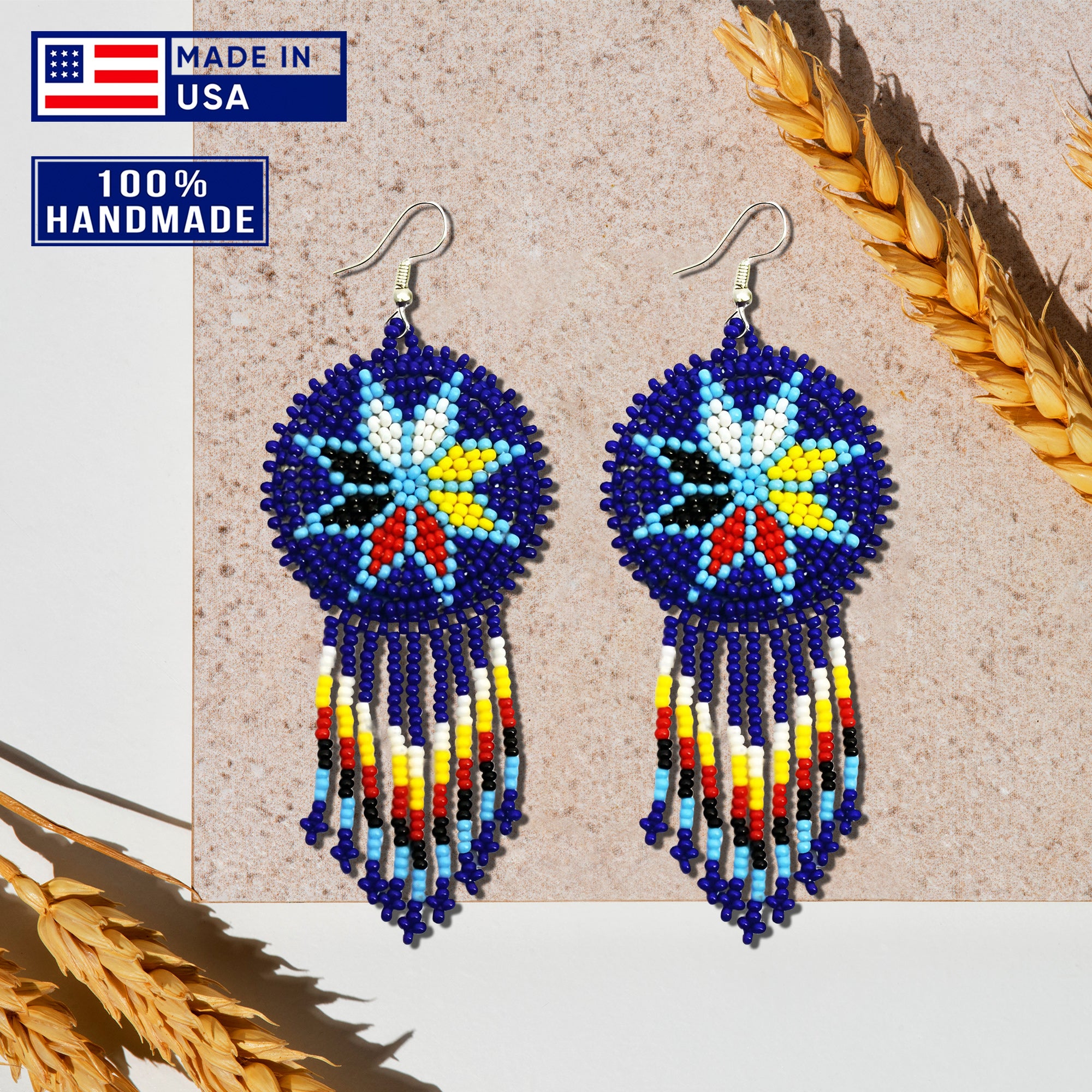 Amazon.com: Handmade Earrings by Embera Bead Project, Fringe Seed Bead  Earrings, Social Impact (Whiskey) : Handmade Products