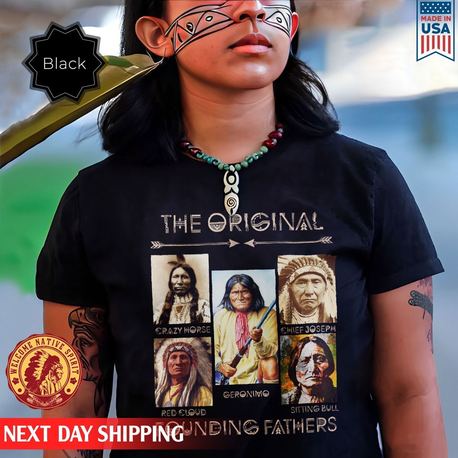 Native American - The Original Founding Five Father Hoodie Shirt 020